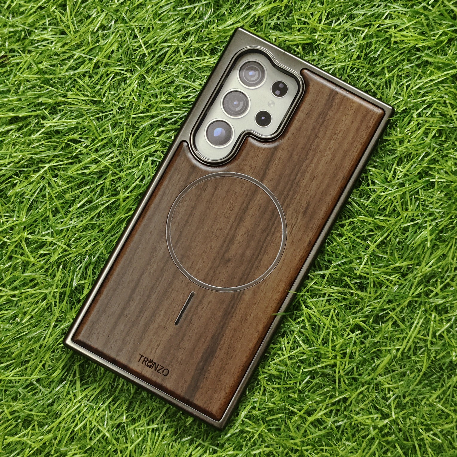Samsung Galaxy S24 Ultra Premium Wooden Back Cover with magsafe Tranzo - Image 7
