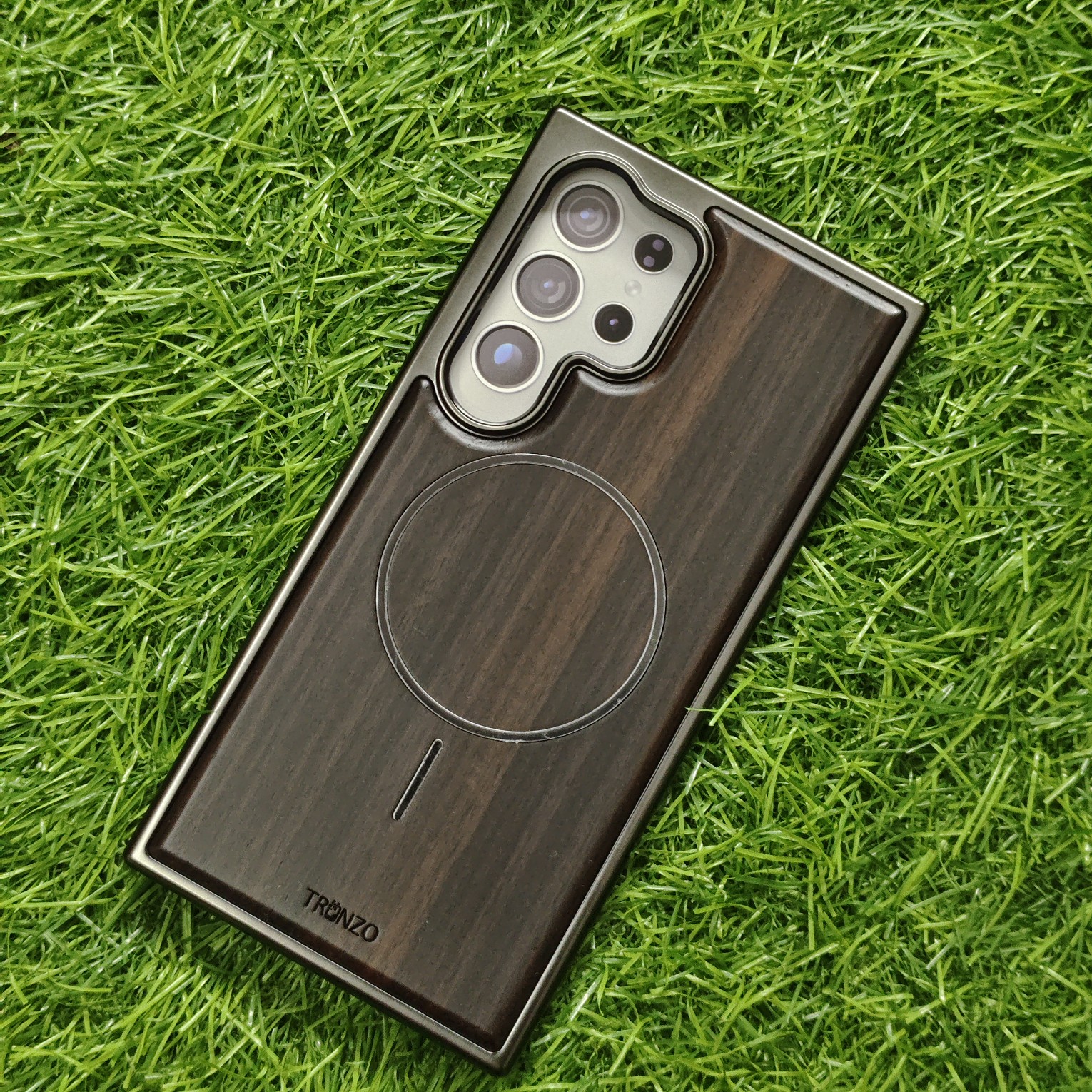 Samsung Galaxy S24 Ultra Premium Wooden Back Cover with magsafe Tranzo - Image 8