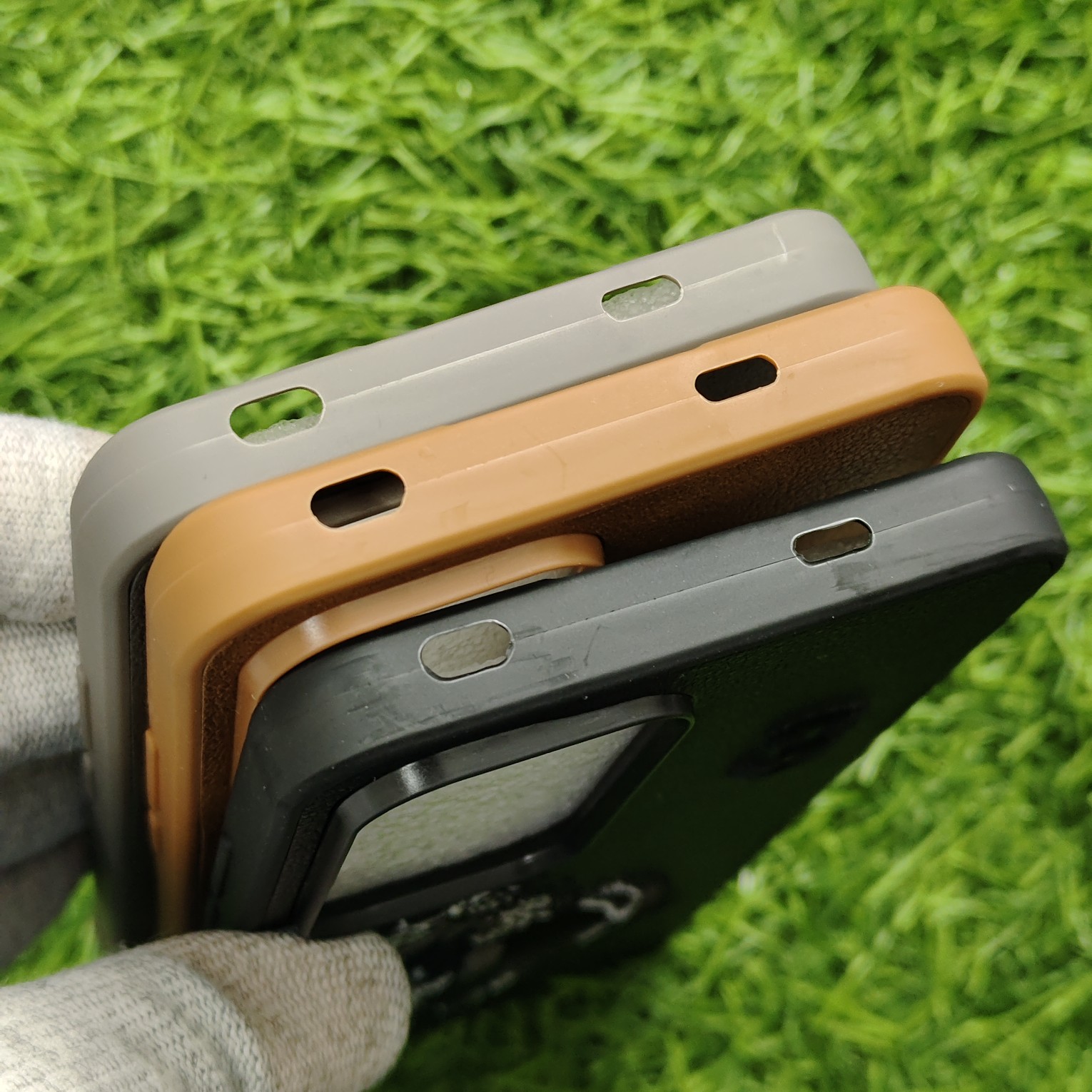 Oppo Reno 12 Premium Polo Leather Open Camera Back Cover - Image 5