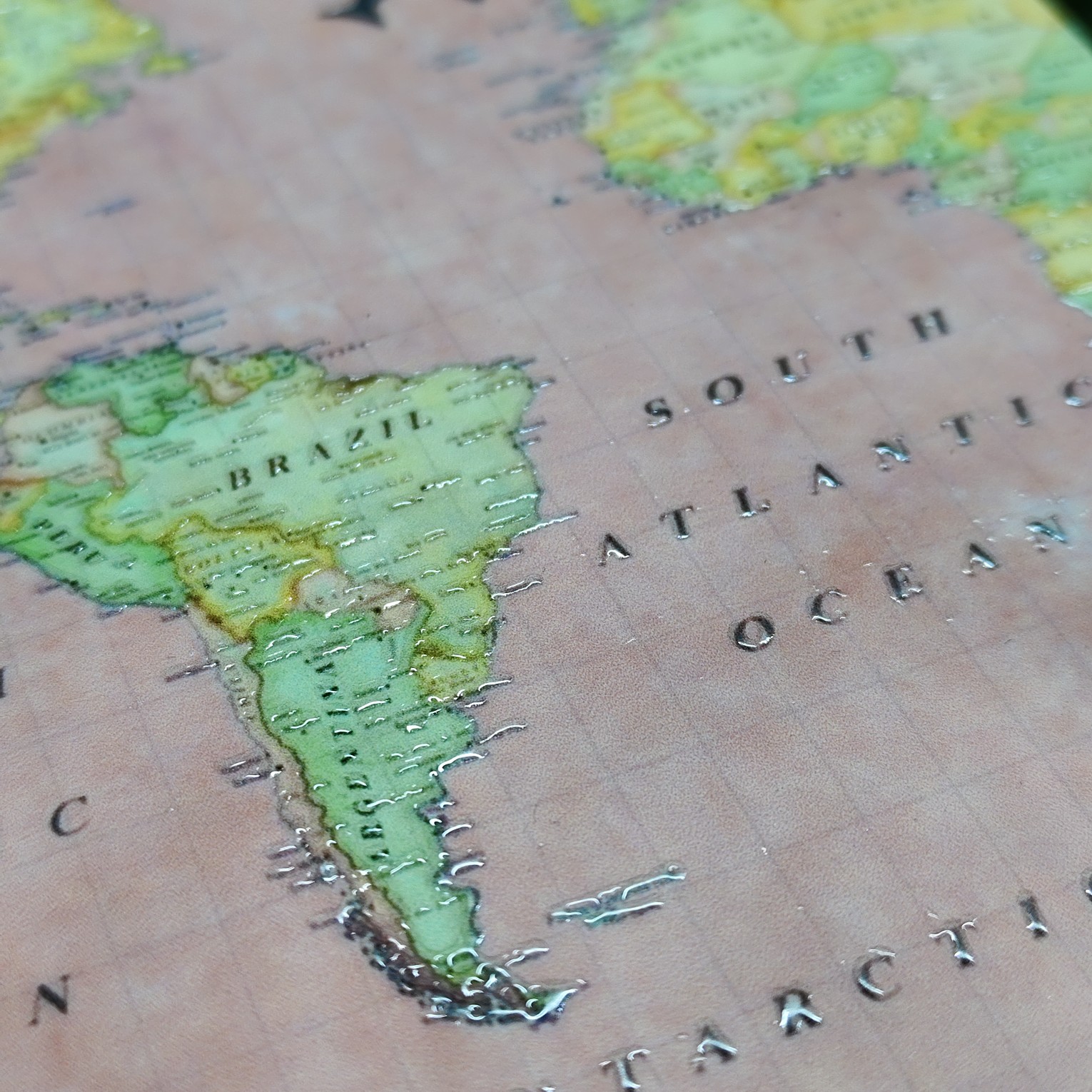 World Map (Pink) Graphics 3D Design Texture Skin For Realme Mobile