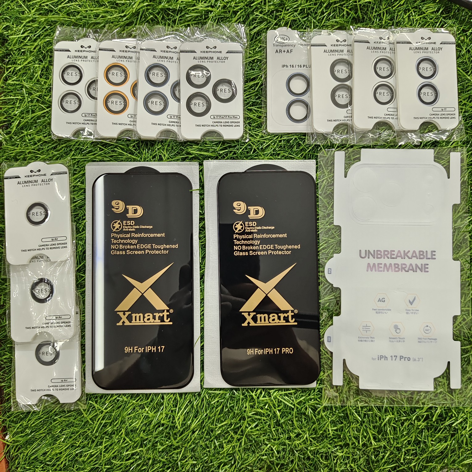 iPhone 17 & 17 Air & 17 Pro & 17 Pro Max Zero Feel Camera Lens & Back Lamination & Tempered Glass & Speaker Grill Combo