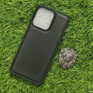 Oppo Reno 14 Premium Puffer Leather Finish Back Cover With Metal Lion Logo