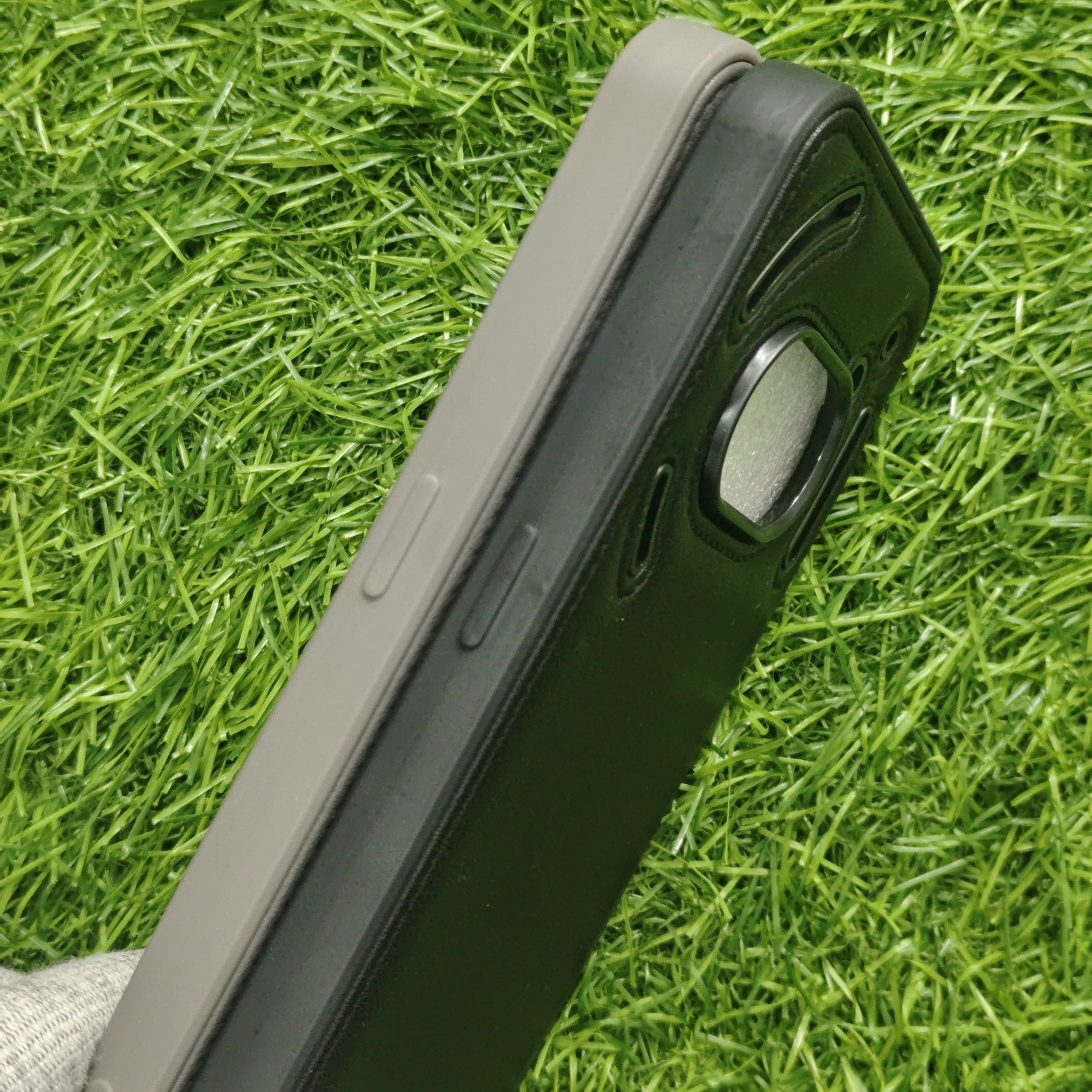 Nothing Phone 2a Premium Puffer Leather Finish Back Cover With Metal Lion Logo - Image 4