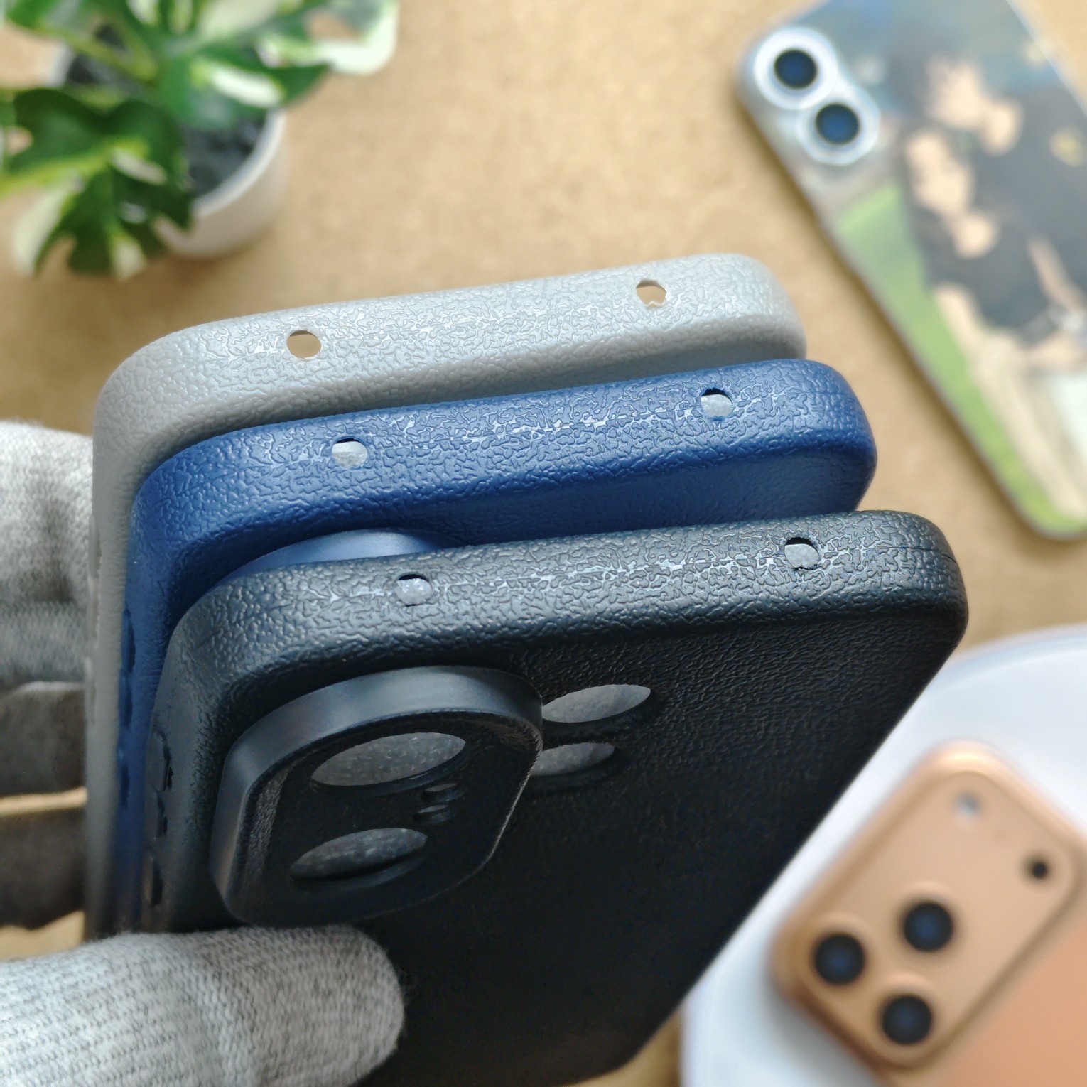 Vivo X200 FE Silicon Textured Back Cover With Cloth Inside - Image 5