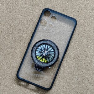 Nothing Phone 3A Lite Premium Transparent Doyers Back Cover With Wheel Magsafe Stand