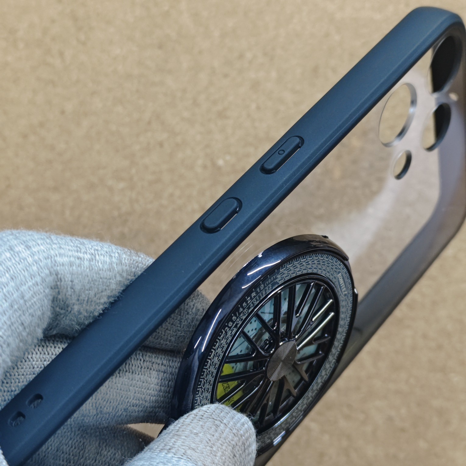 Nothing Phone 3A Lite Premium Transparent Doyers Back Cover With Wheel Magsafe Stand - Image 3