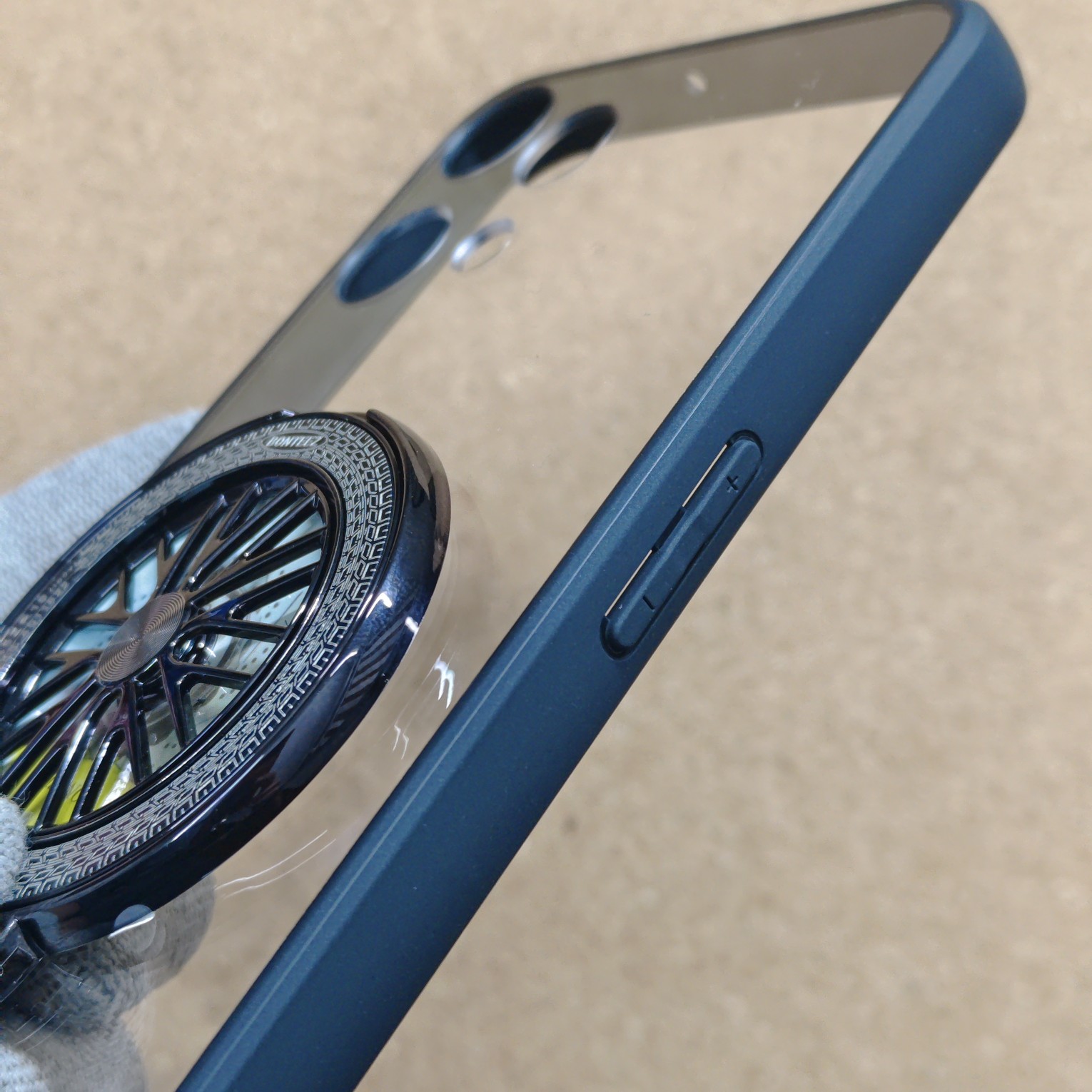 Nothing Phone 3A Lite Premium Transparent Doyers Back Cover With Wheel Magsafe Stand - Image 5