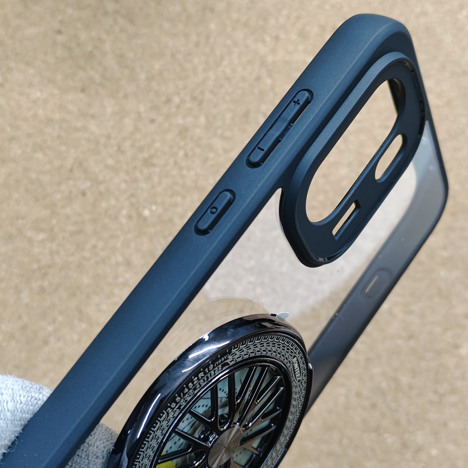 Oneplus 15R Premium Transparent Doyers Back Cover With Wheel Magsafe Stand - Image 3