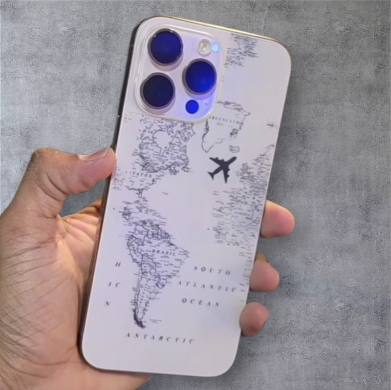 Travel Design Matte Transparent Mobile Skin For iPhone