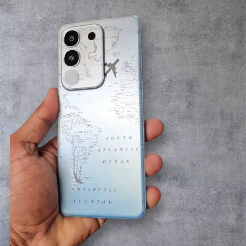 Travel Design Matte Transparent Mobile Skin For Vivo - Image 4