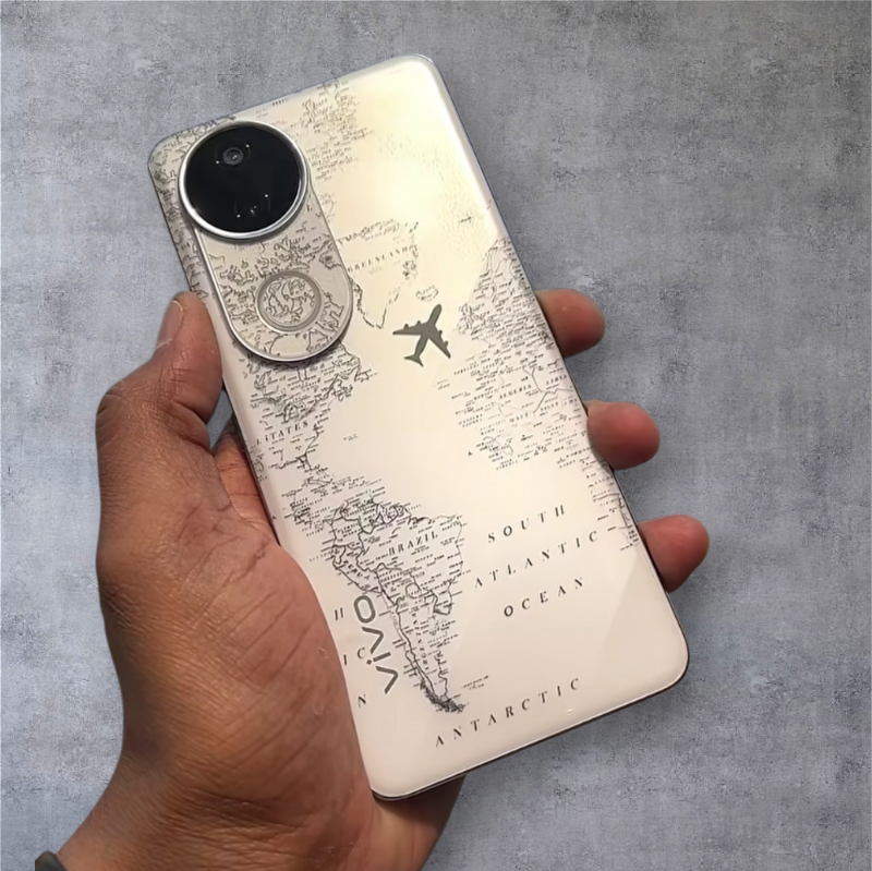 Travel Design Matte Transparent Mobile Skin For Vivo - Image 3