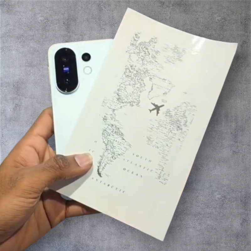 Travel Design Matte Transparent Mobile Skin For Motorola Models