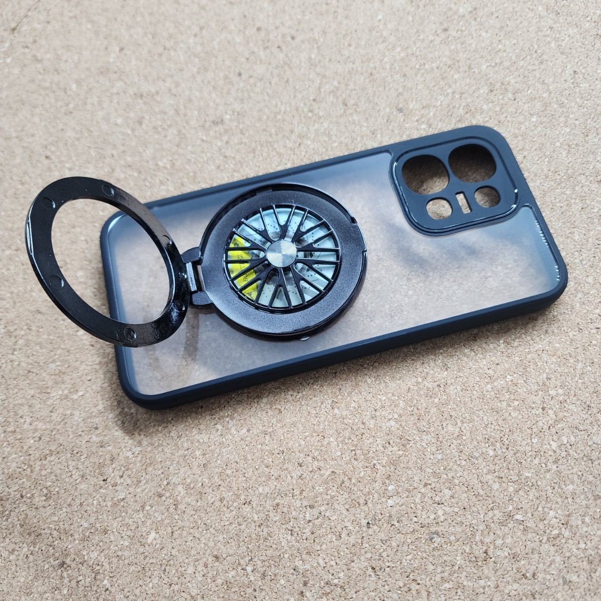 Premium Transparent Doyers Back Cover With Wheel Magsafe Stand