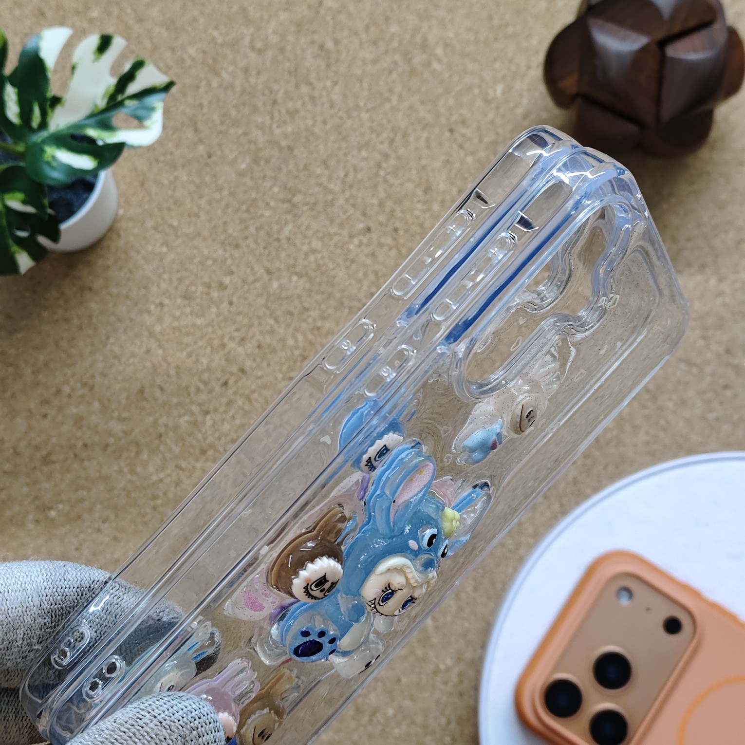 Samsung A56 Premium Transparent 3D Labubu Dolls Back Cover - Image 3