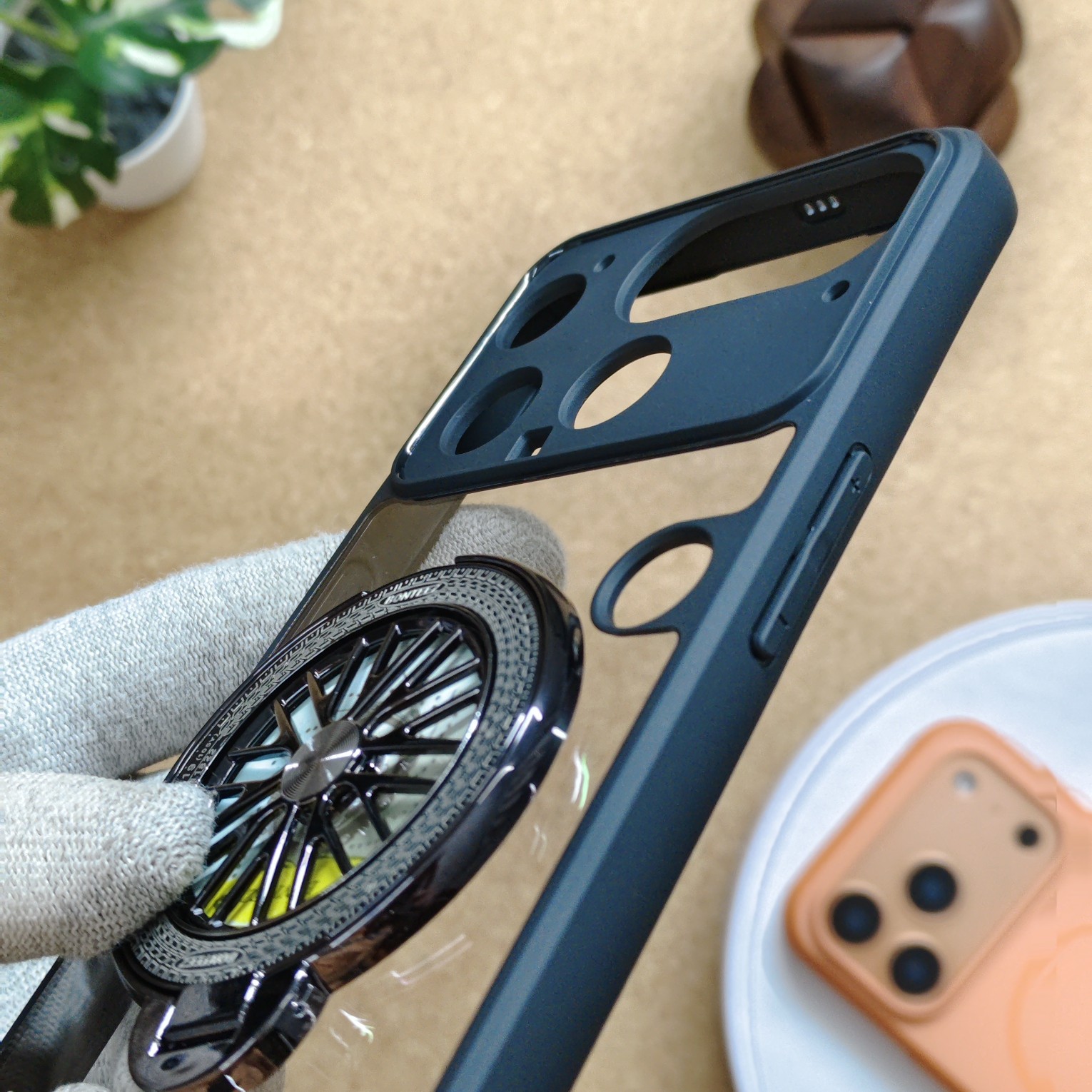 Nothing Phone 3 Premium Transparent Doyers Back Cover With Wheel Magsafe Stand - Image 5