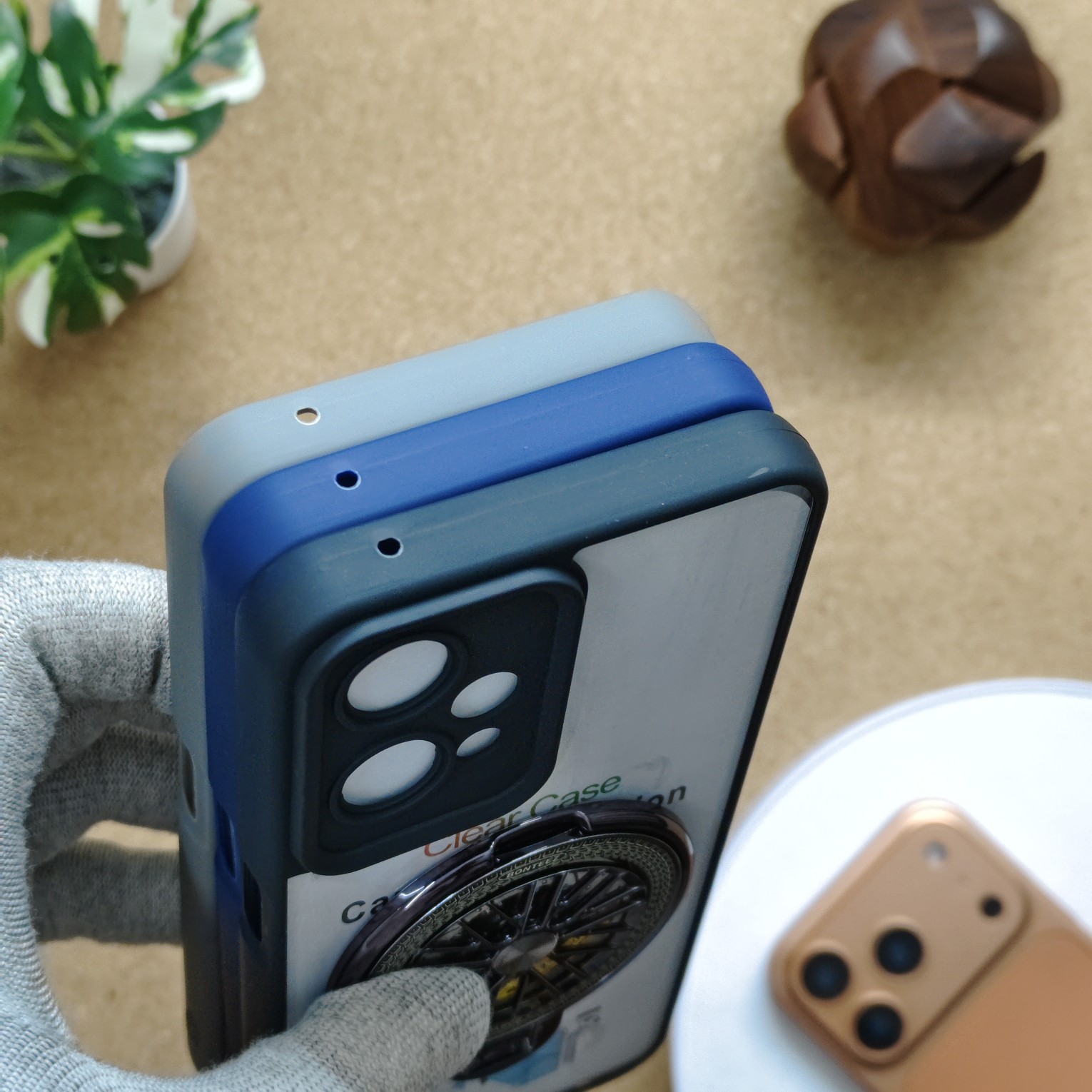 Oneplus Nord CE 2 Lite Transparent Wheel Magsafe Stand Back Cover - Image 6