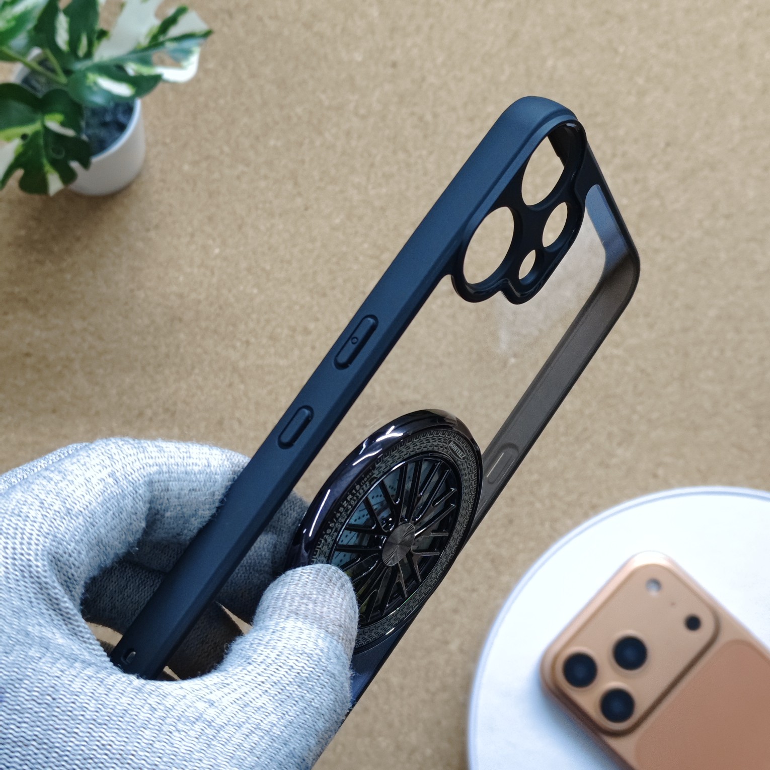 Nothing CMF Phone 2 Pro Premium Transparent Doyers Back Cover With Wheel Magsafe Stand - Image 3