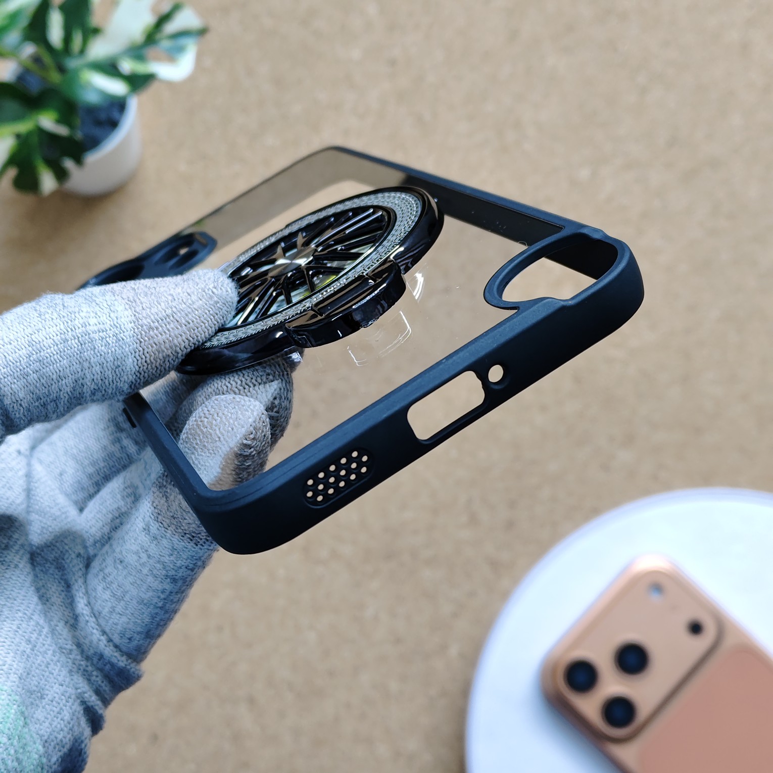 Nothing CMF Phone 2 Pro Premium Transparent Doyers Back Cover With Wheel Magsafe Stand - Image 4