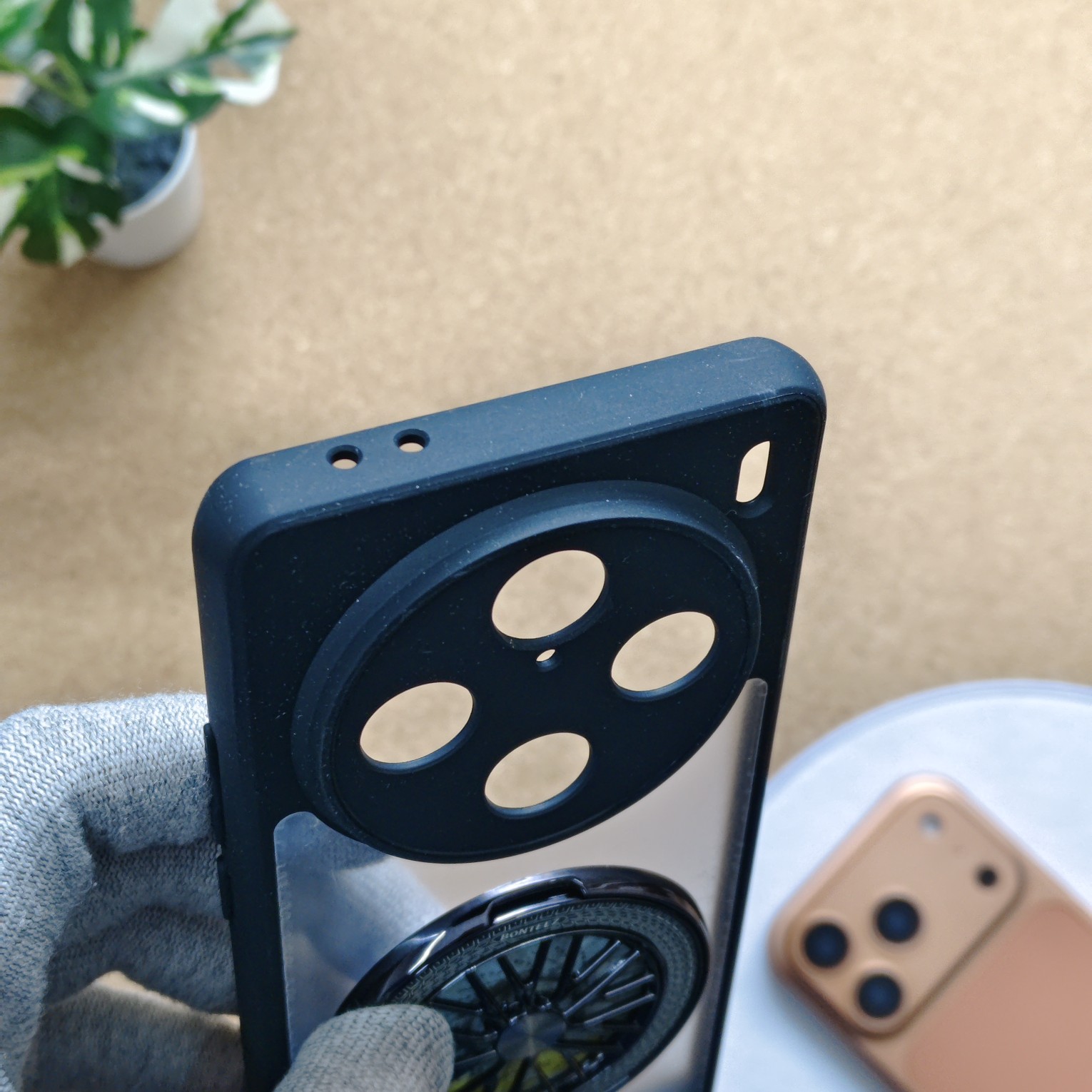 Vivo X100 Pro Premium Transparent Doyers Back Cover With Wheel Magsafe Stand - Image 5