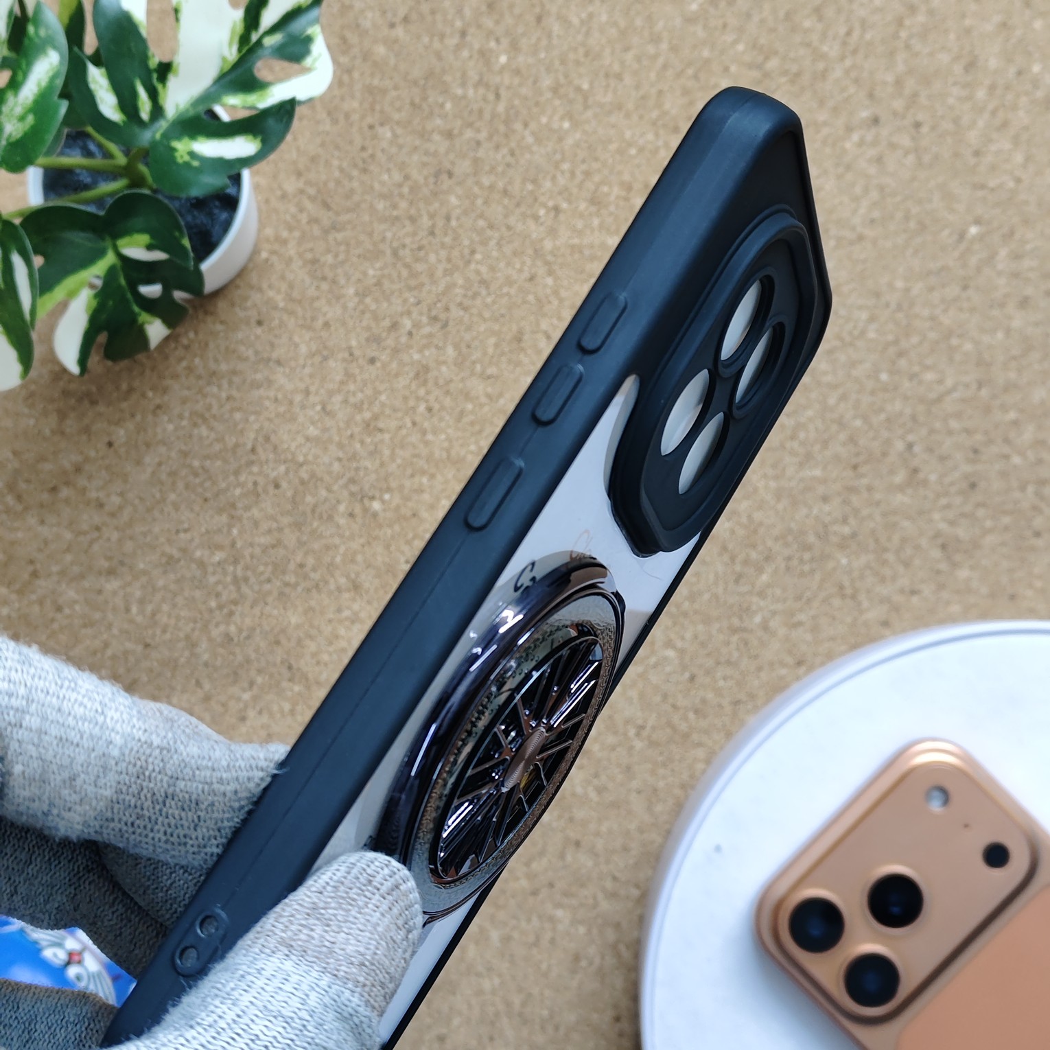 Oppo F29 Transparent Wheel Magsafe Stand Back Cover - Image 3