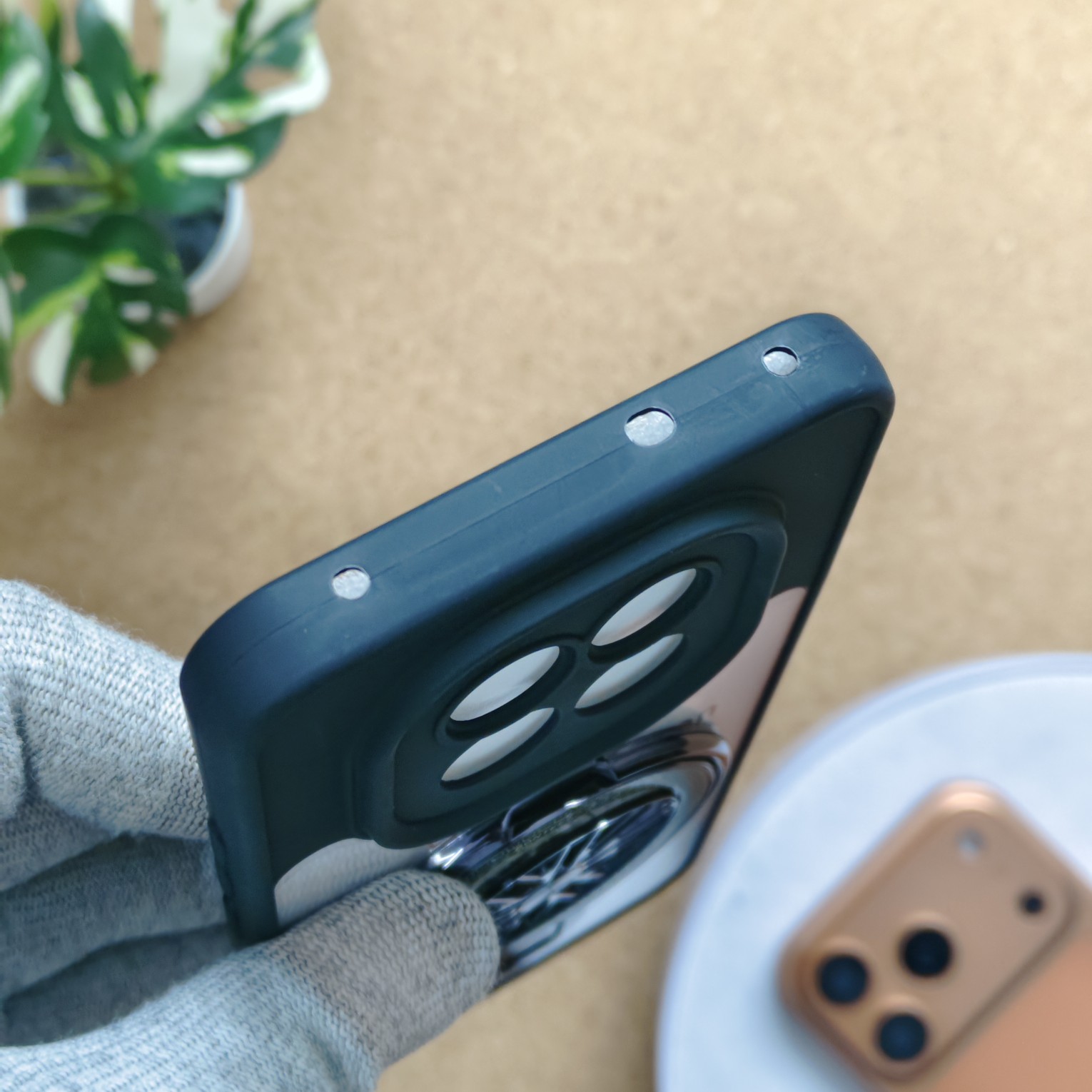 Oppo F29 Transparent Wheel Magsafe Stand Back Cover - Image 5