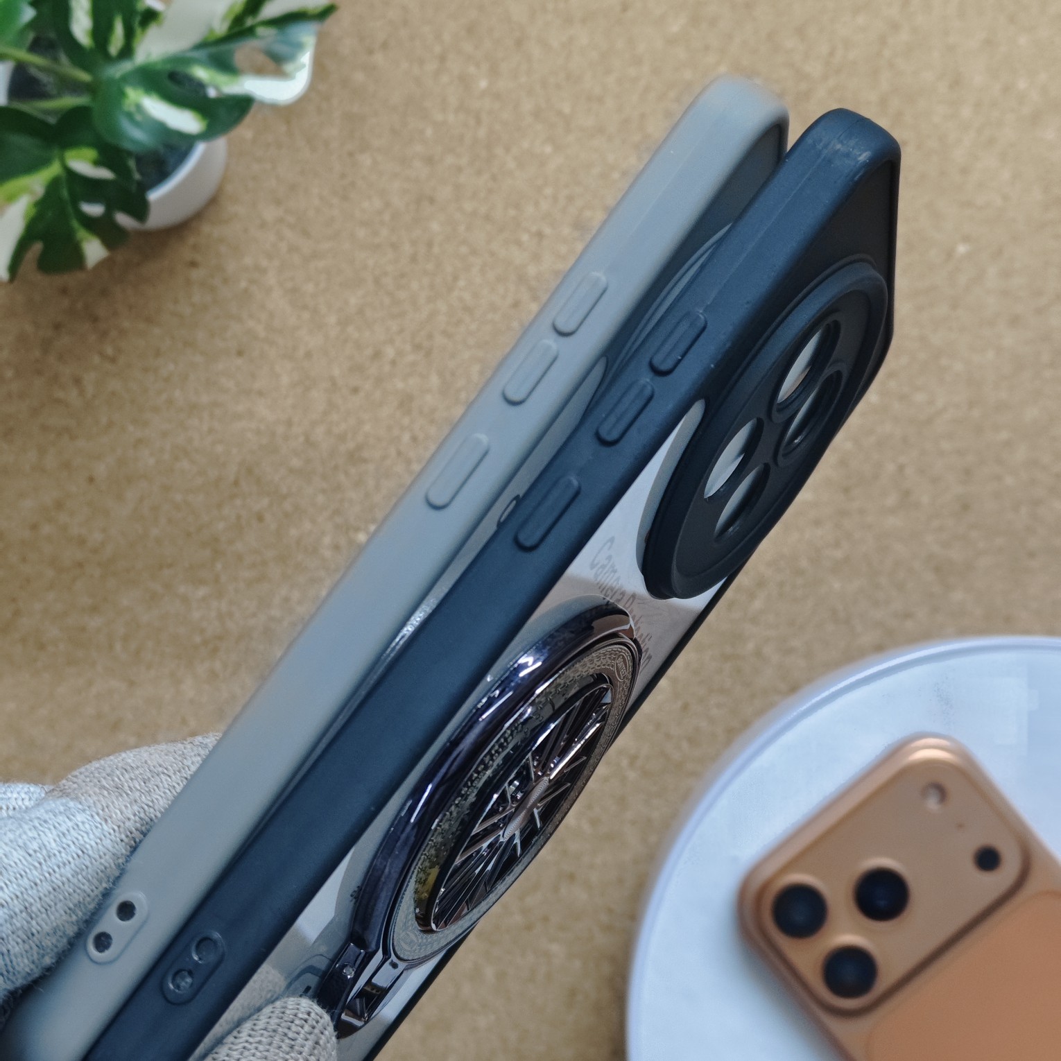 Oppo F29 Pro Transparent Wheel Magsafe Stand Back Cover - Image 3