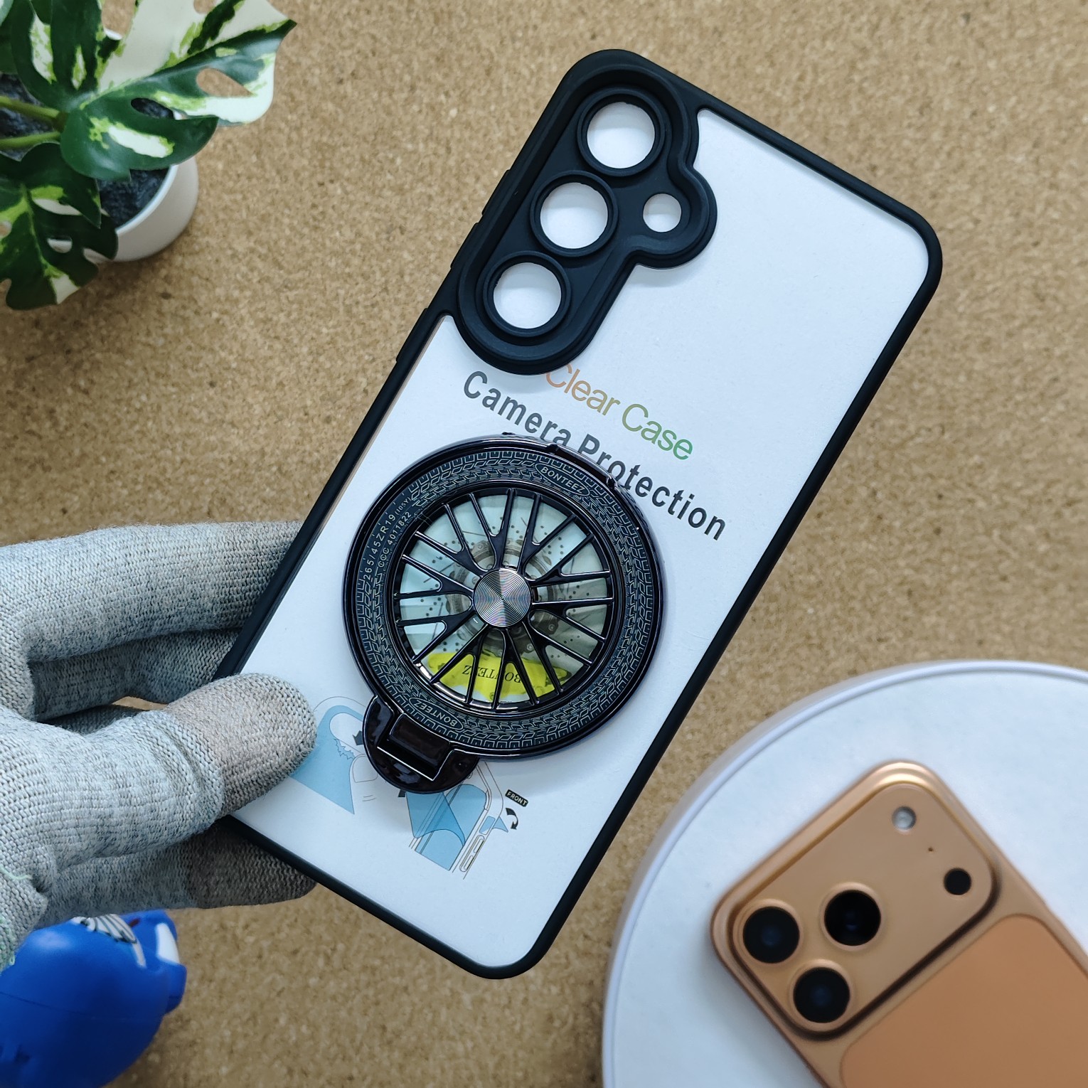 Samsung Galaxy S24 FE Transparent Wheel Magsafe Stand Back Cover - Image 7