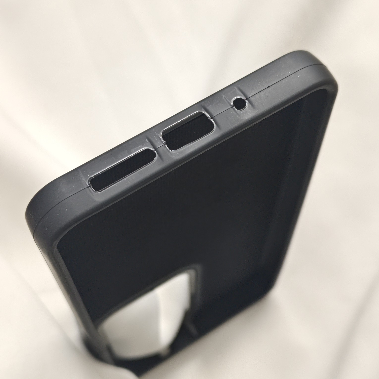 Redmi 15 Black Nilkin Back Cover With Cloth Inside - Image 4