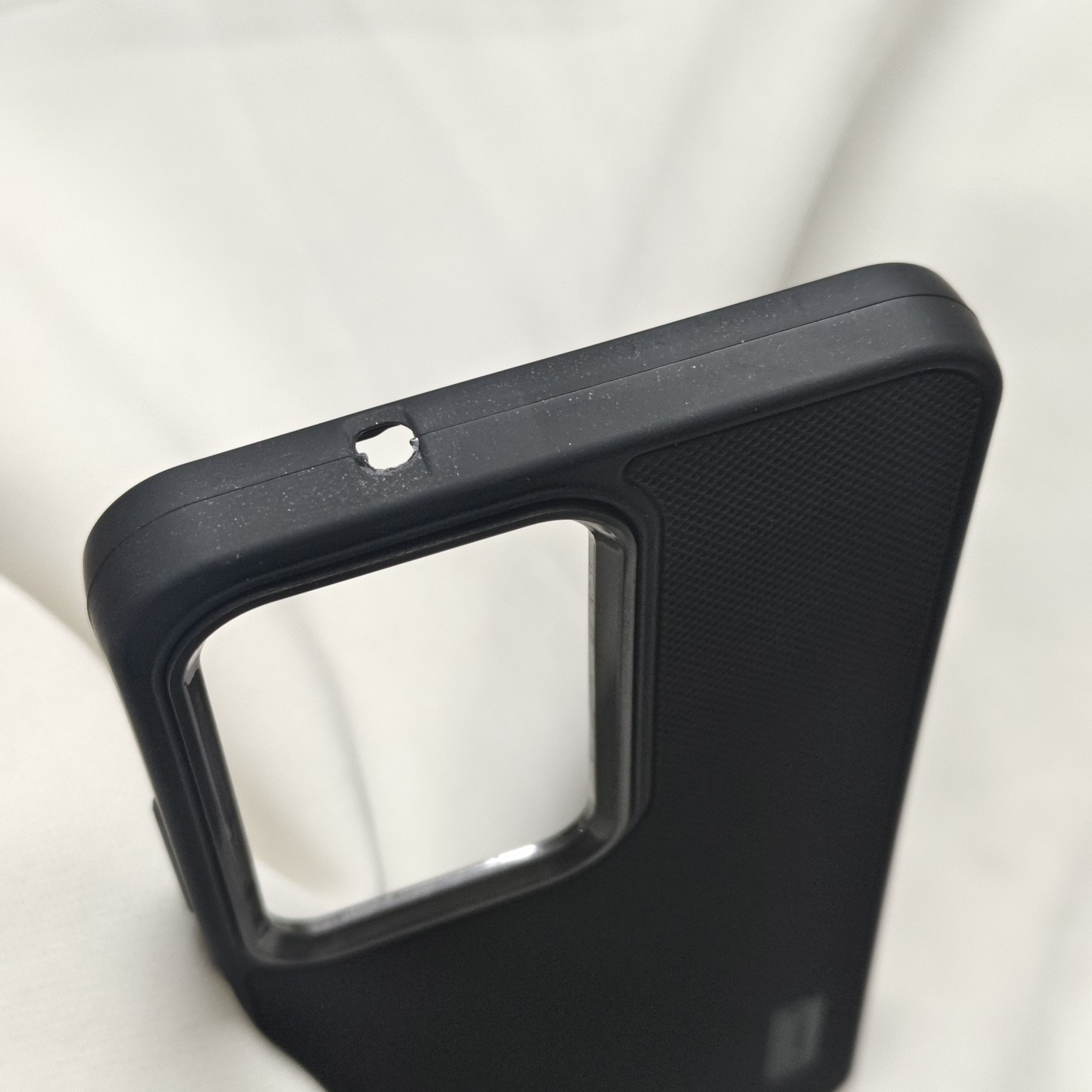 Redmi 15 Black Nilkin Back Cover With Cloth Inside - Image 5