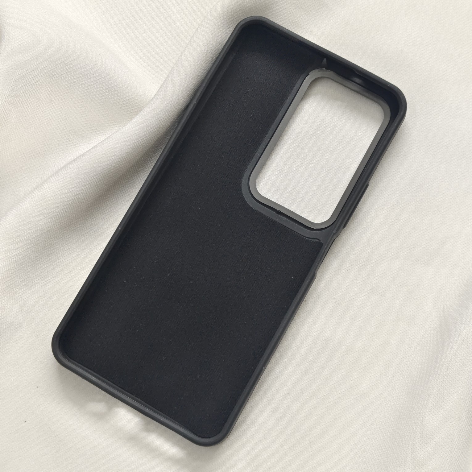 Redmi 15 Black Nilkin Back Cover With Cloth Inside - Image 6