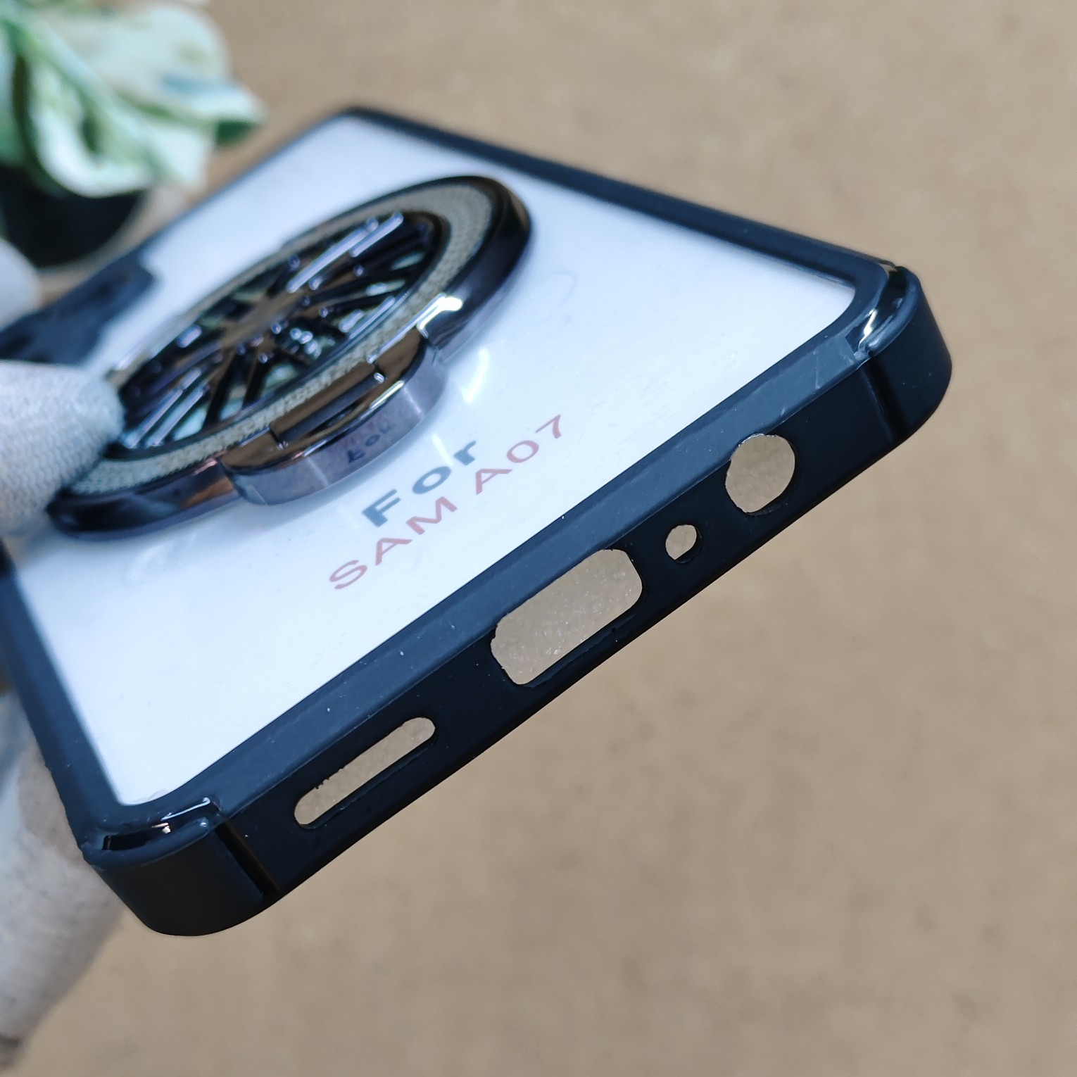 Samsung A06 Premium Transparent Doyers Back Cover With Wheel Magsafe Stand - Image 4