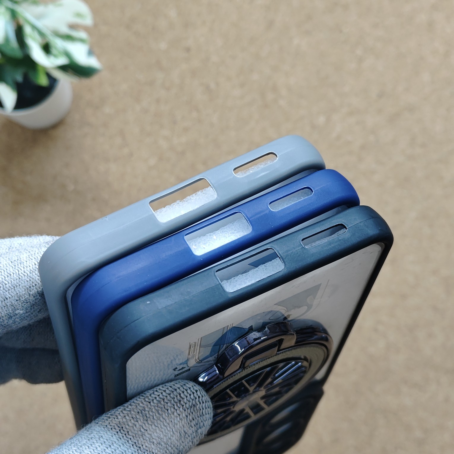 Vivo Y300 & V40 Lite Transparent Wheel Magsafe Stand Back Cover - Image 4