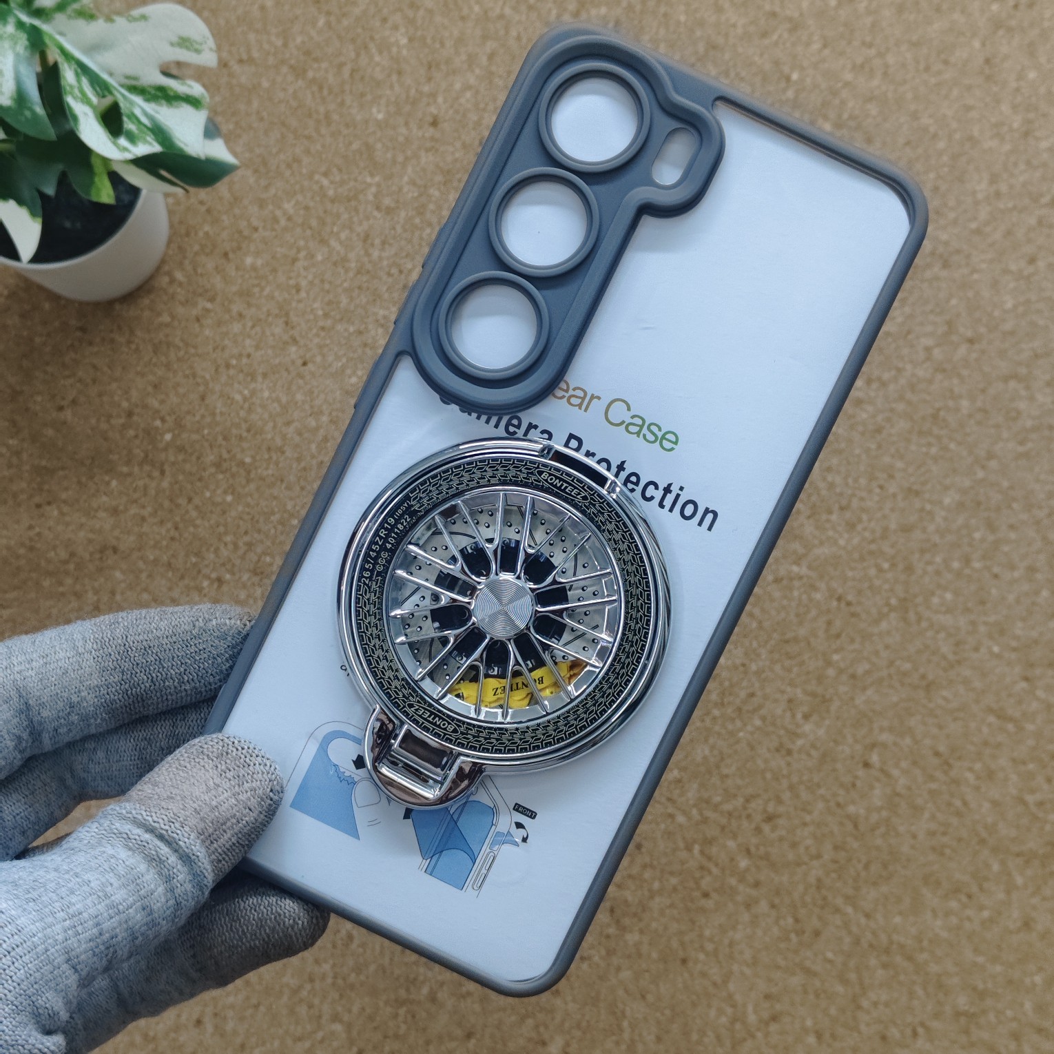 Vivo Y300 & V40 Lite Transparent Wheel Magsafe Stand Back Cover - Image 9