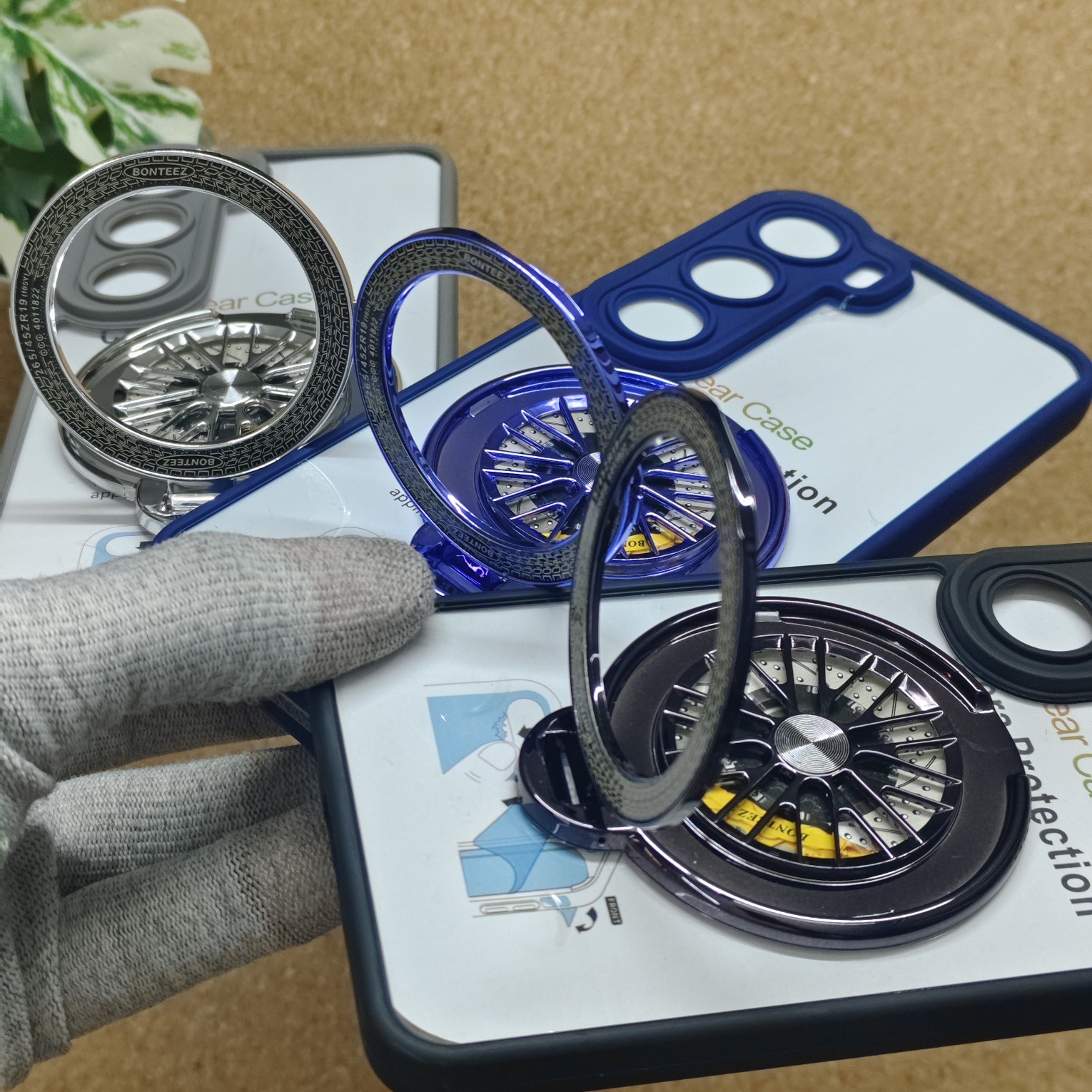 Vivo Y300 & V40 Lite Transparent Wheel Magsafe Stand Back Cover - Image 6