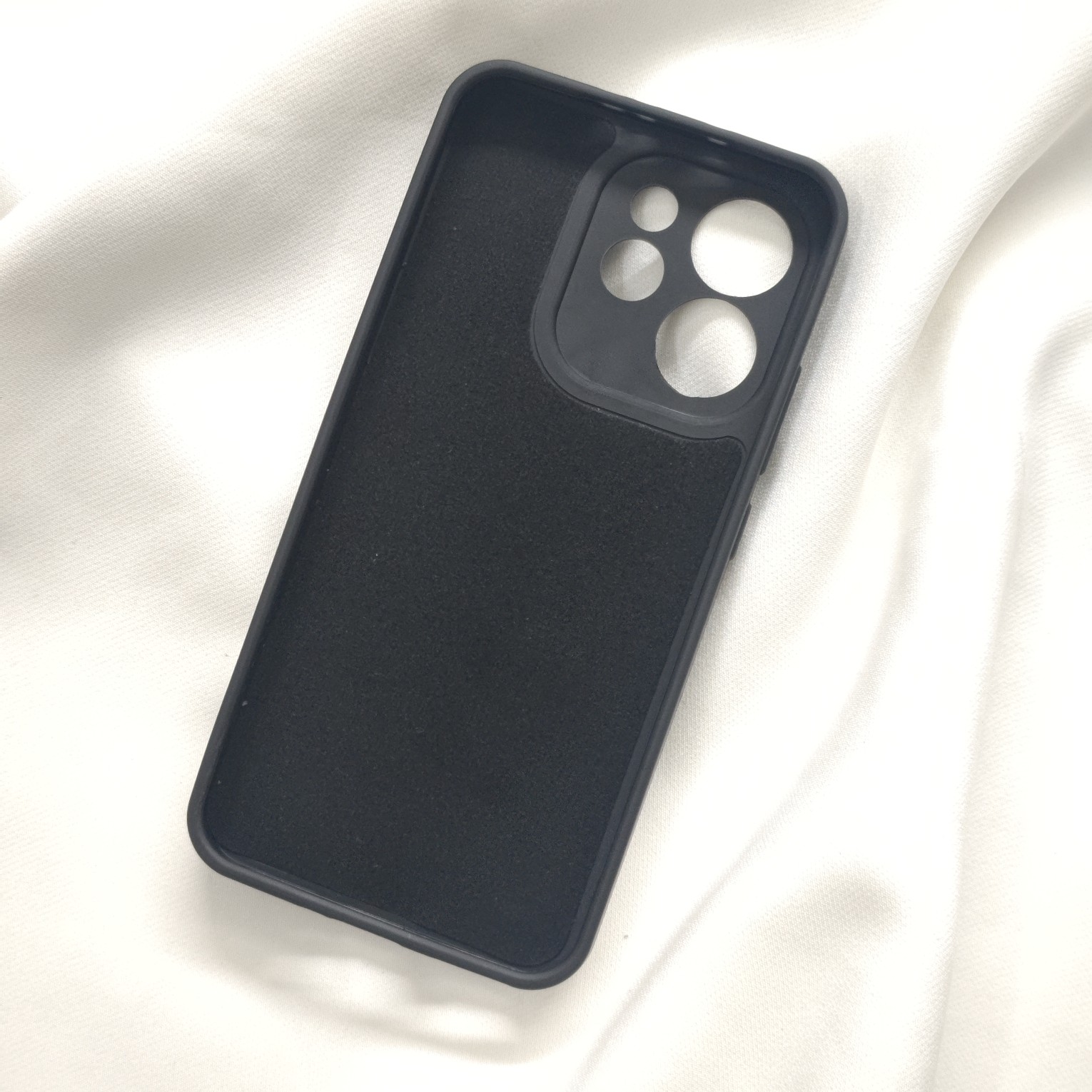 Oppo Reno 15 Pro Mini Black Nilkin Back Cover With Cloth Inside - Image 7