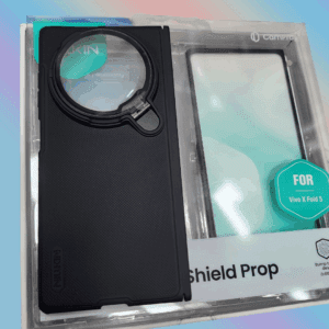 Vivo X Fold 5 Premium Black Foldable Camera Lens Transparent Glass Back Cover