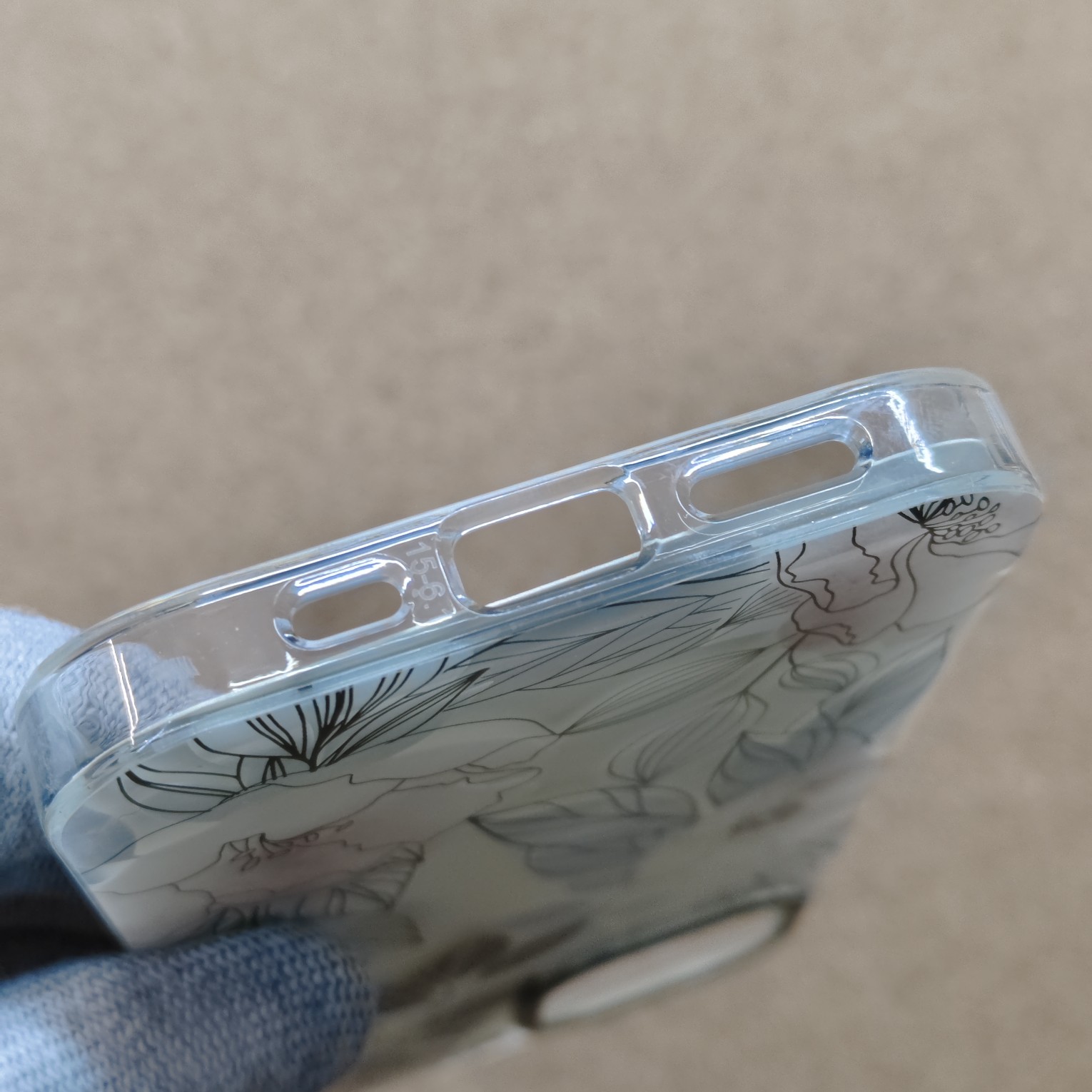 iPhone 15 Premium Girlish Flower Design Transparent Back Cover - Image 4