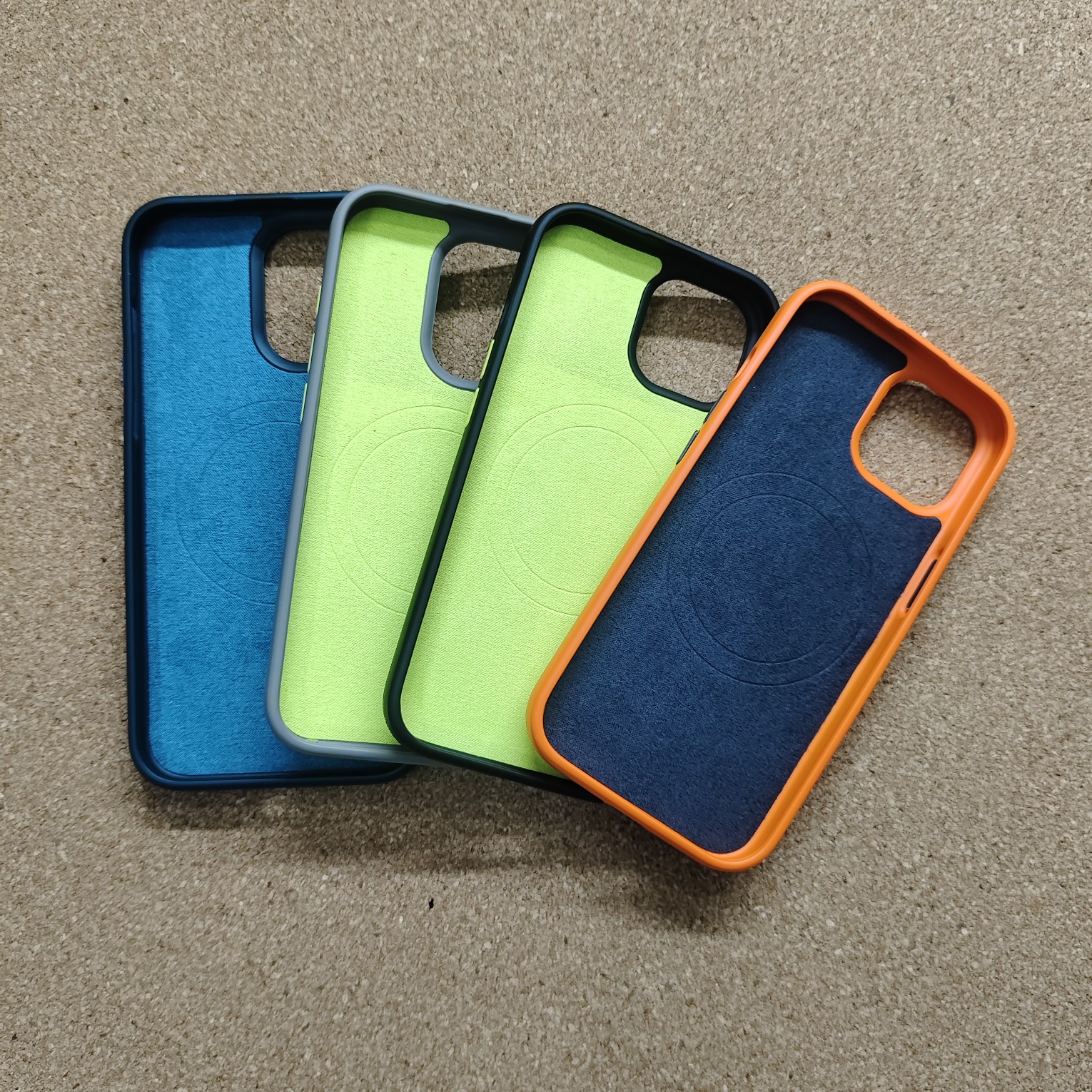 iPhone 15 & 15 Pro & 15 Pro Max Premium Silicon Dotted Magsafe Back Cover With Cloth Inside - Image 10