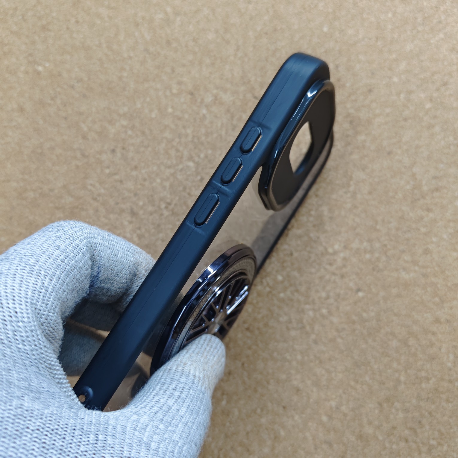 iQOO 15R Premium Transparent Doyers Back Cover With Wheel Magsafe Stand - Image 3