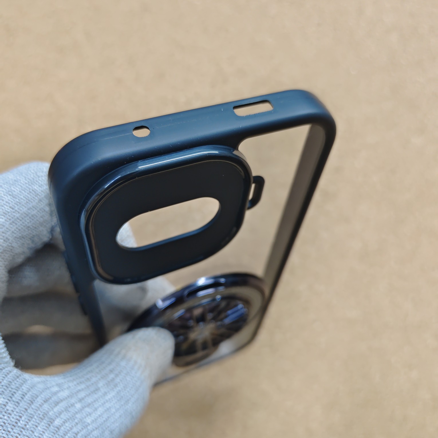 iQOO 15R Premium Transparent Doyers Back Cover With Wheel Magsafe Stand - Image 5