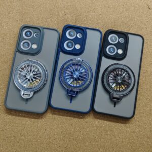 Oppo Reno 13 Matte Skin Back Cover With Wheel Magsafe Stand