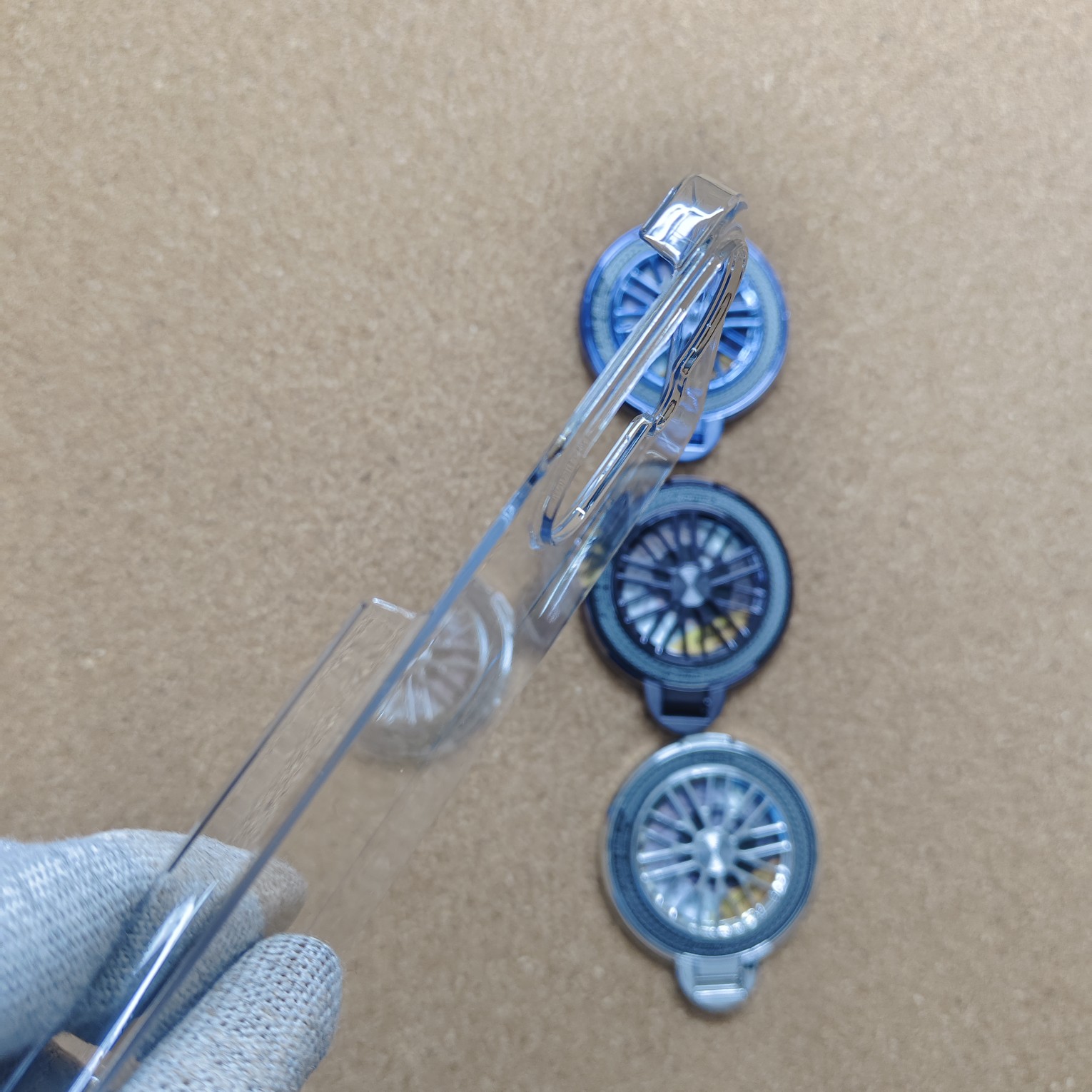 Samsung Galaxy A57 Transparent Crystal PC Hard Back Cover With Wheel Magsafe Stand - Image 3