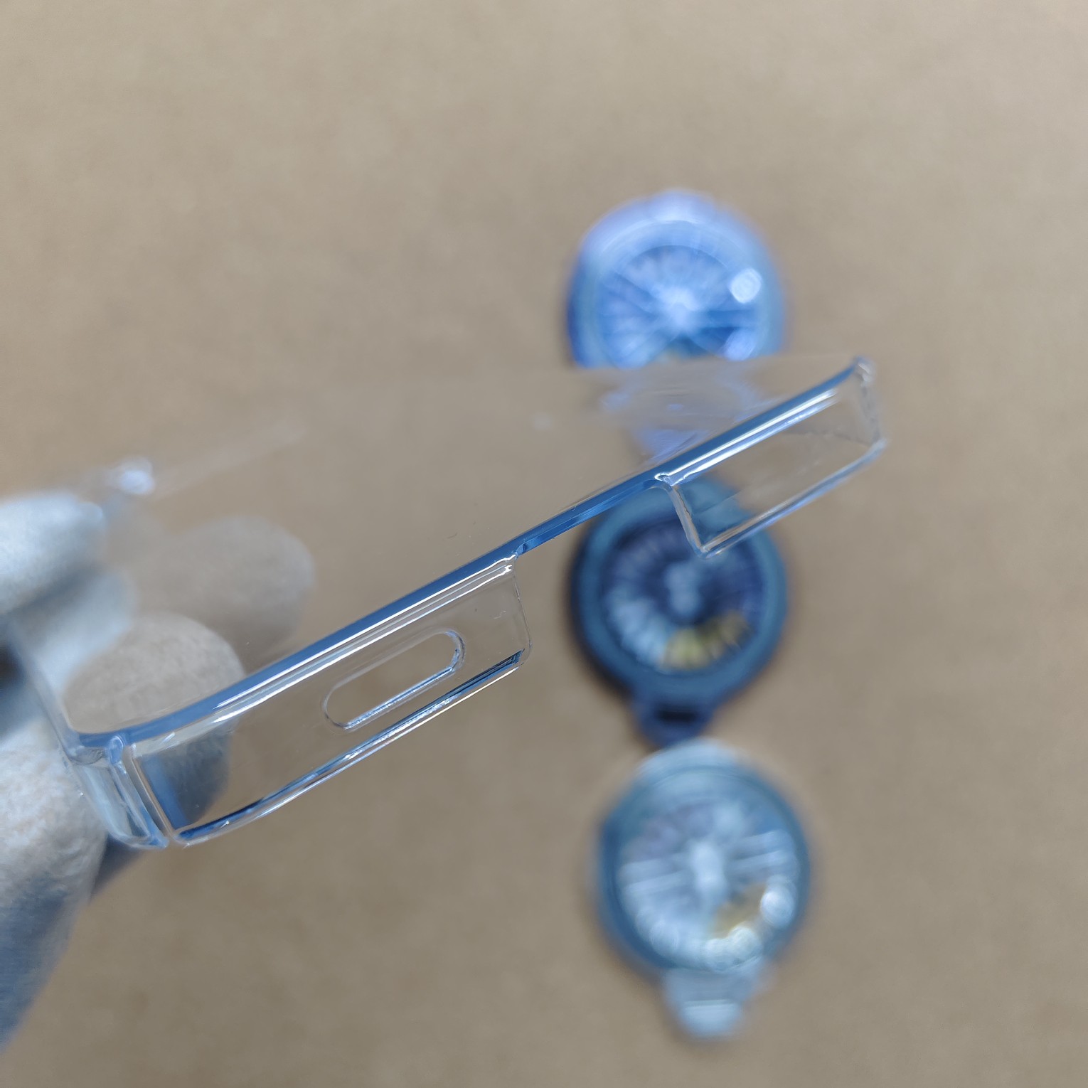 Samsung Galaxy A57 Transparent Crystal PC Hard Back Cover With Wheel Magsafe Stand - Image 4