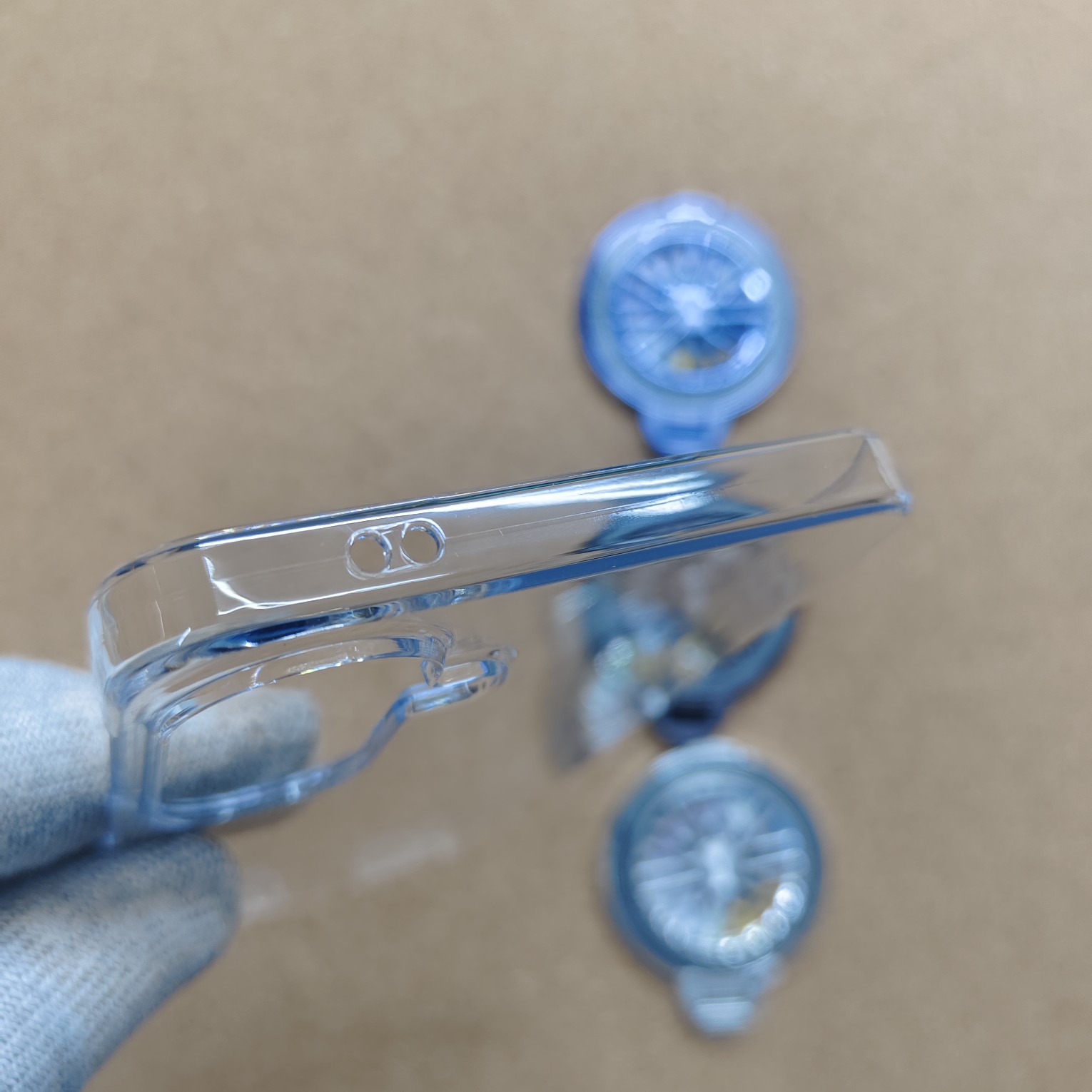 Samsung Galaxy A57 Transparent Crystal PC Hard Back Cover With Wheel Magsafe Stand - Image 5