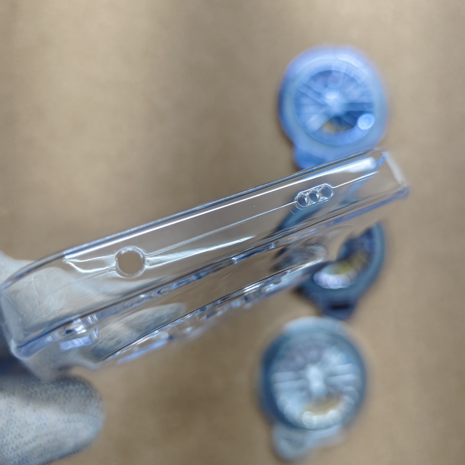 Vivo X300 Transparent Crystal PC Hard Back Cover With Wheel Magsafe Stand - Image 5