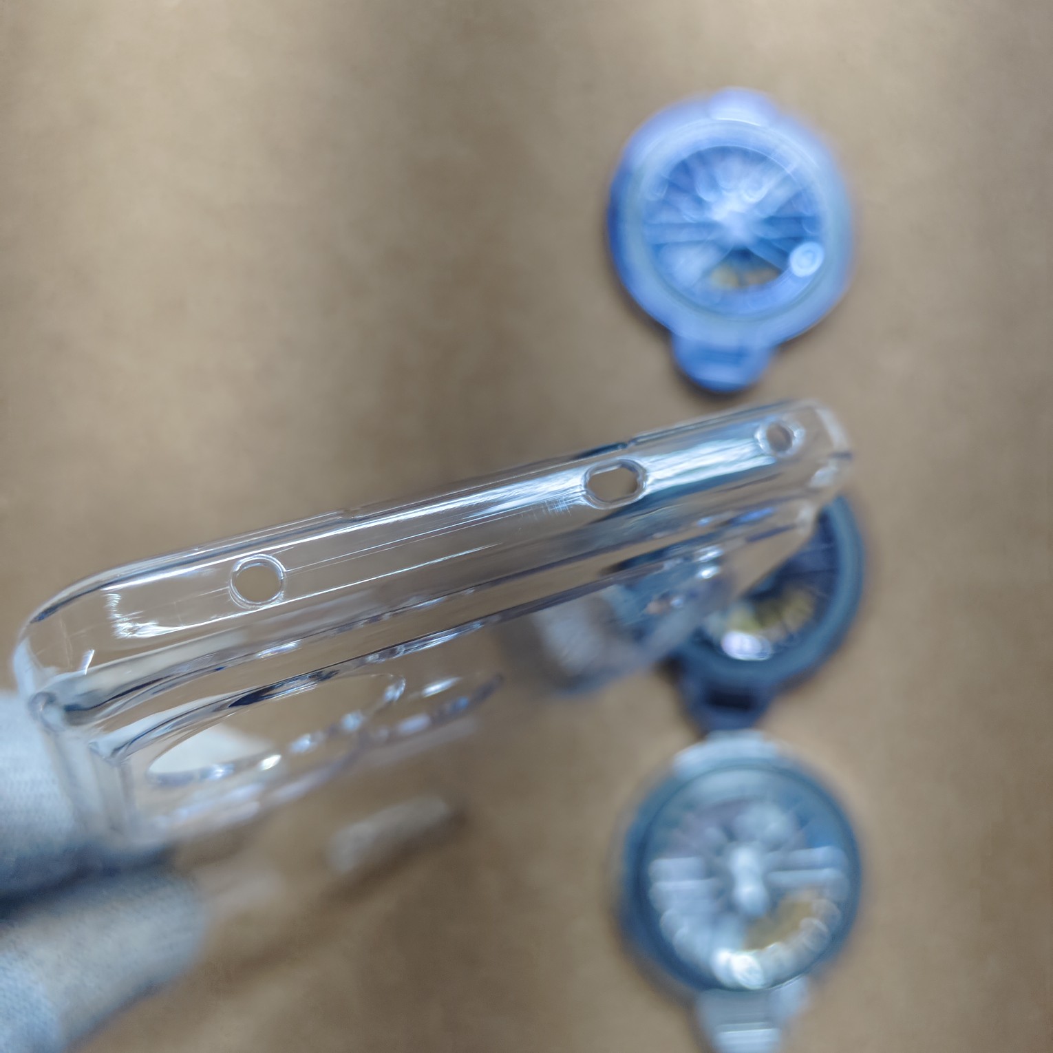 Realme P4 Pro Transparent Crystal PC Hard Back Cover With Wheel Magsafe Stand - Image 5