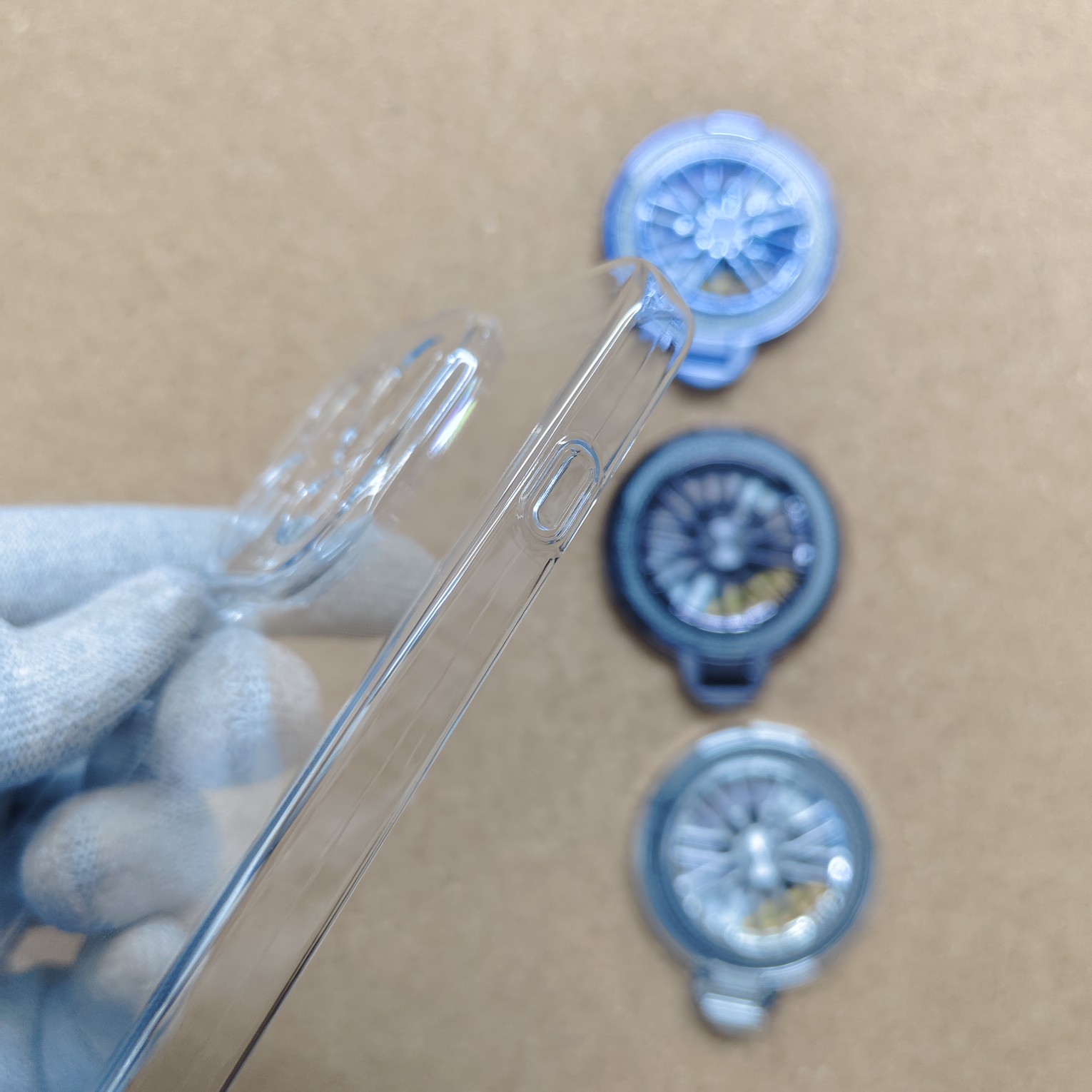 Oppo Find X9 Transparent Crystal PC Hard Back Cover With Wheel Magsafe Stand - Image 5