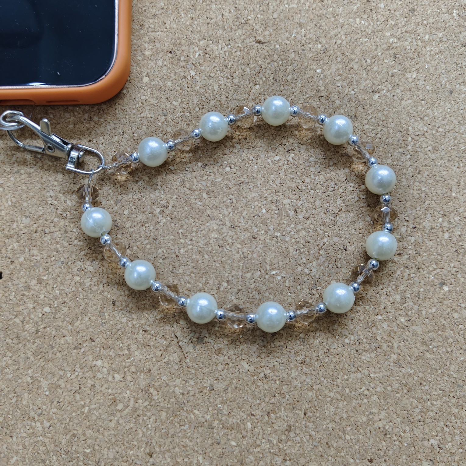 Pearl Stylish Girlish Charms Accessories For Mobile Phone