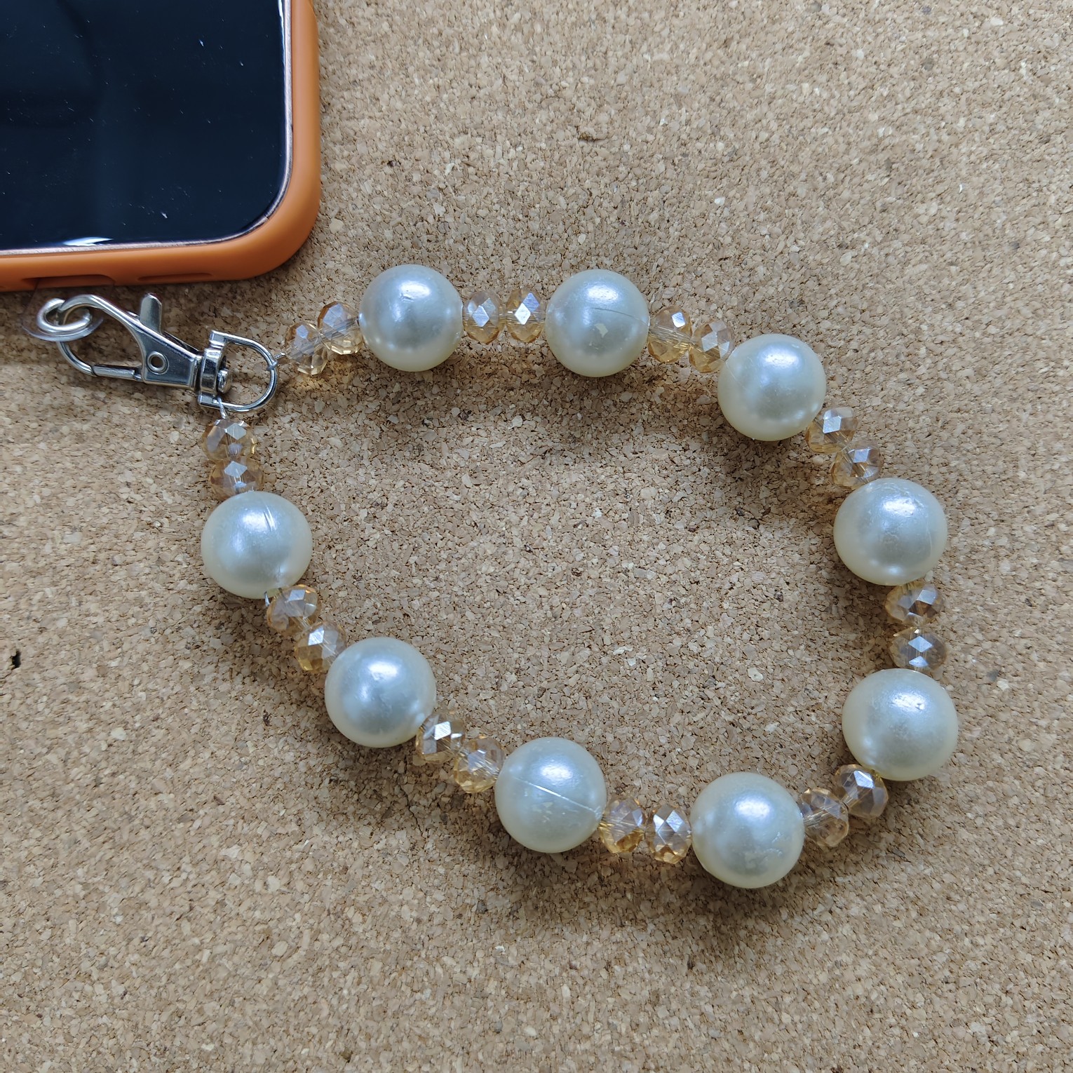 Pearl Stylish Girlish Charms Accessories For Mobile Phone