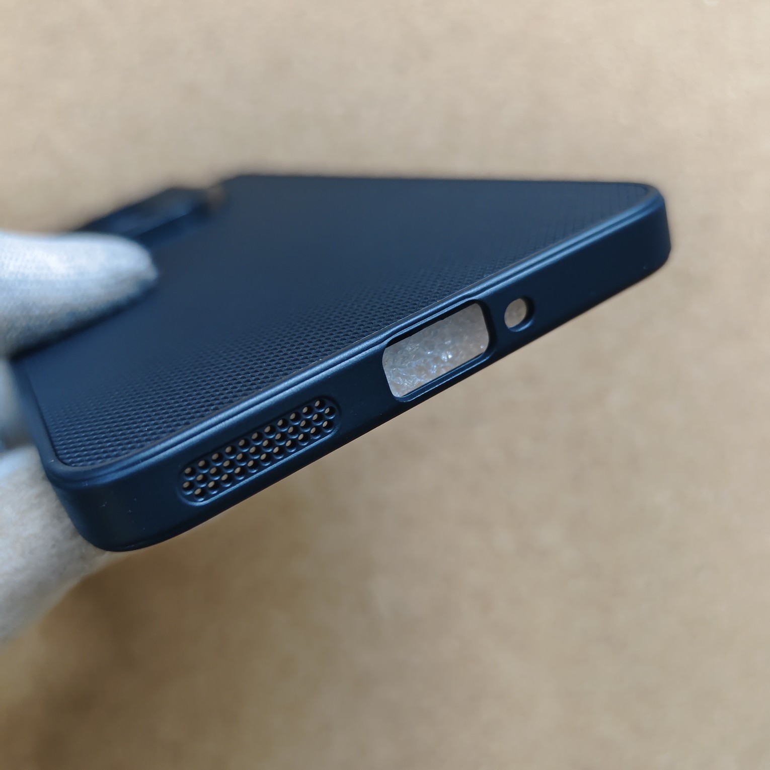 Motorola Edge 70 Black Silicon Dotted Texture Back Cover - Image 4